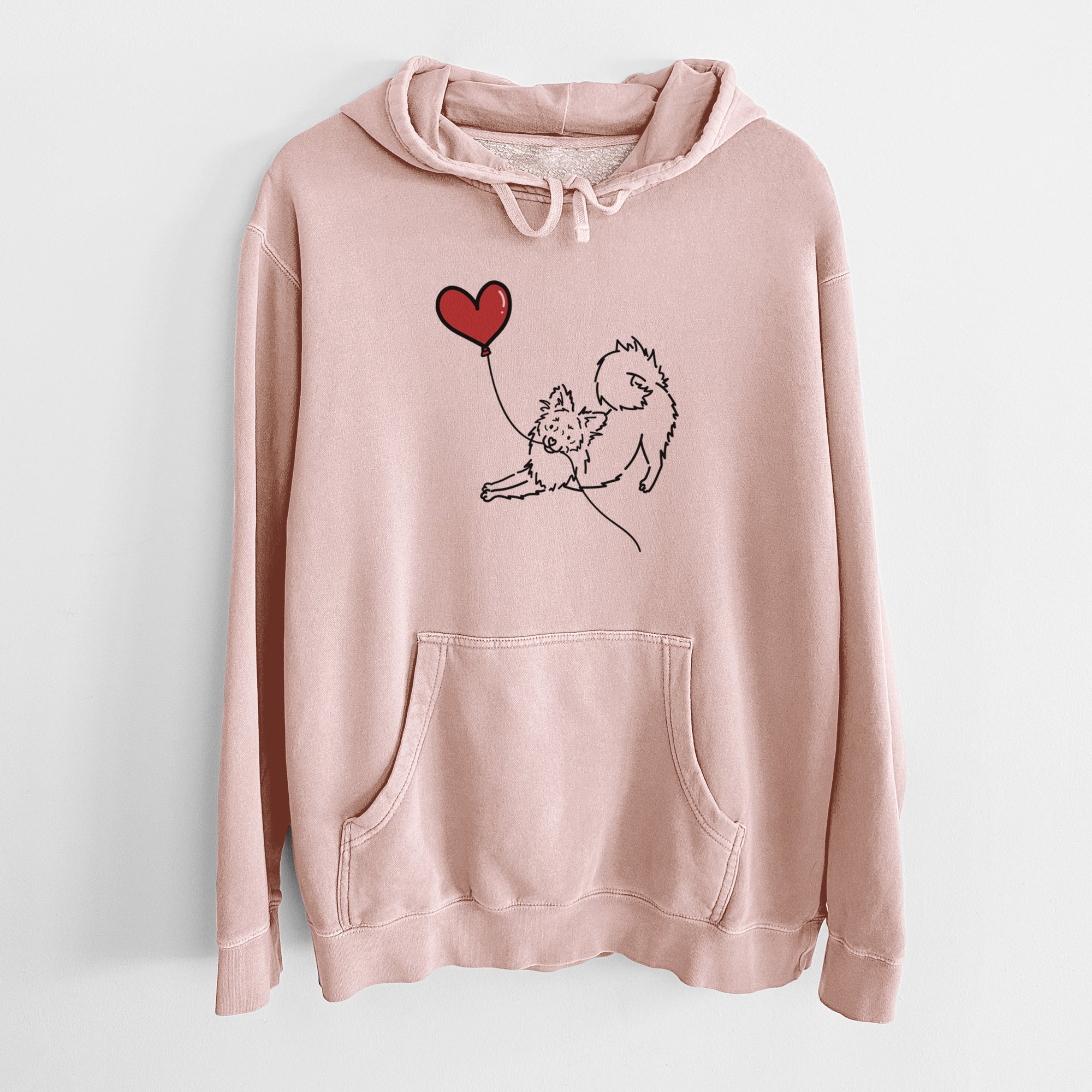 Pomchi Heart String - Unisex Pigment Dyed Hoodie