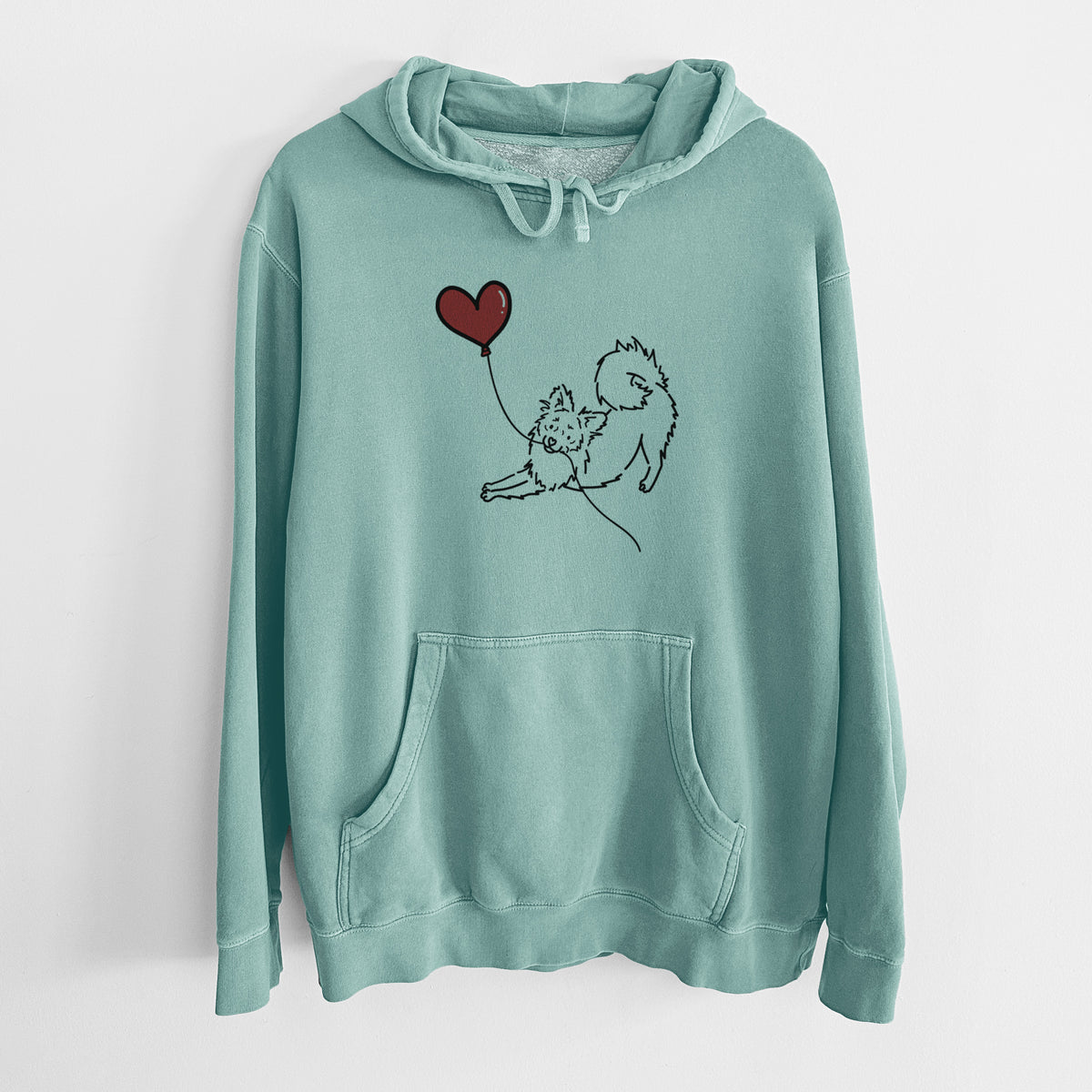 Pomchi Heart String - Unisex Pigment Dyed Hoodie
