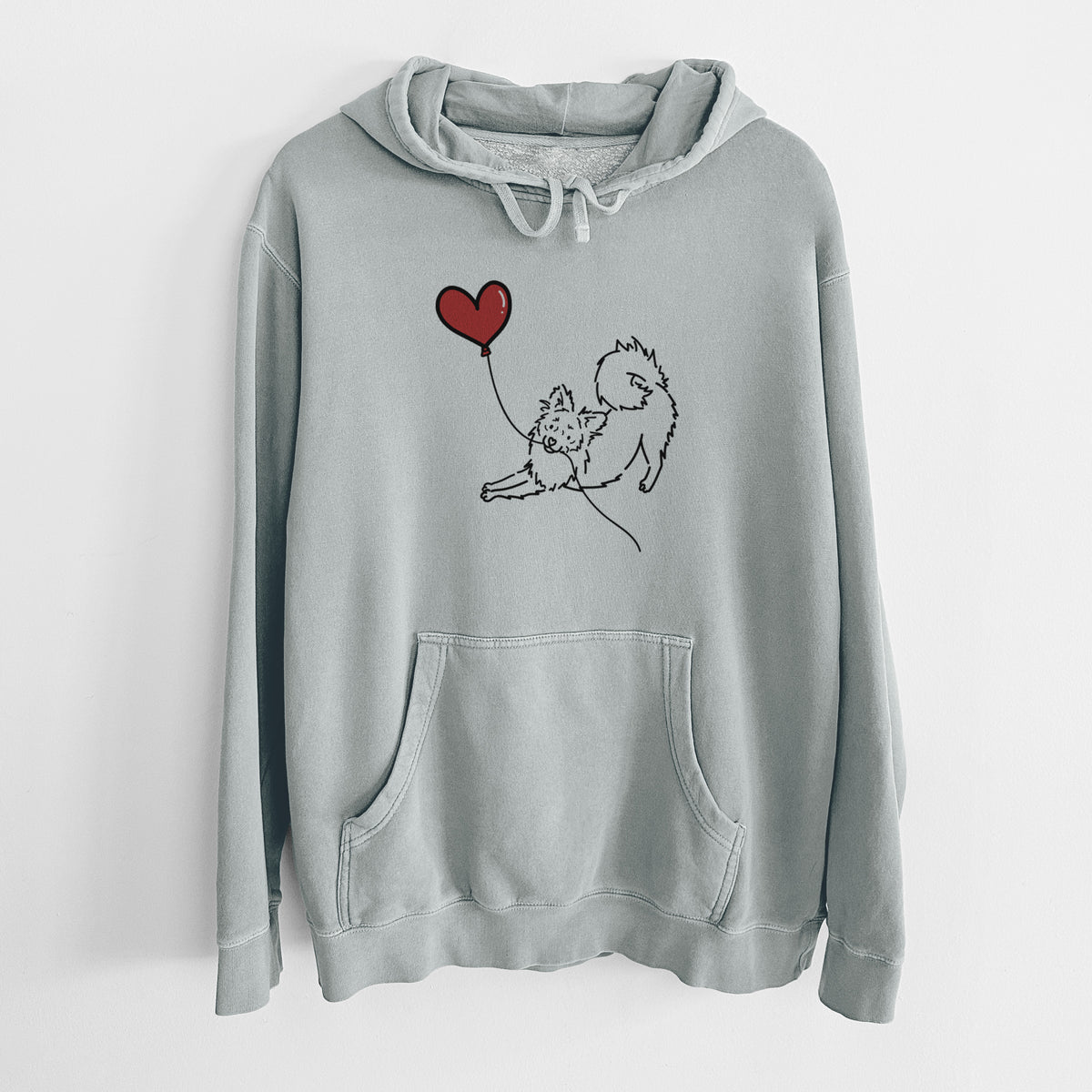 Pomchi Heart String - Unisex Pigment Dyed Hoodie
