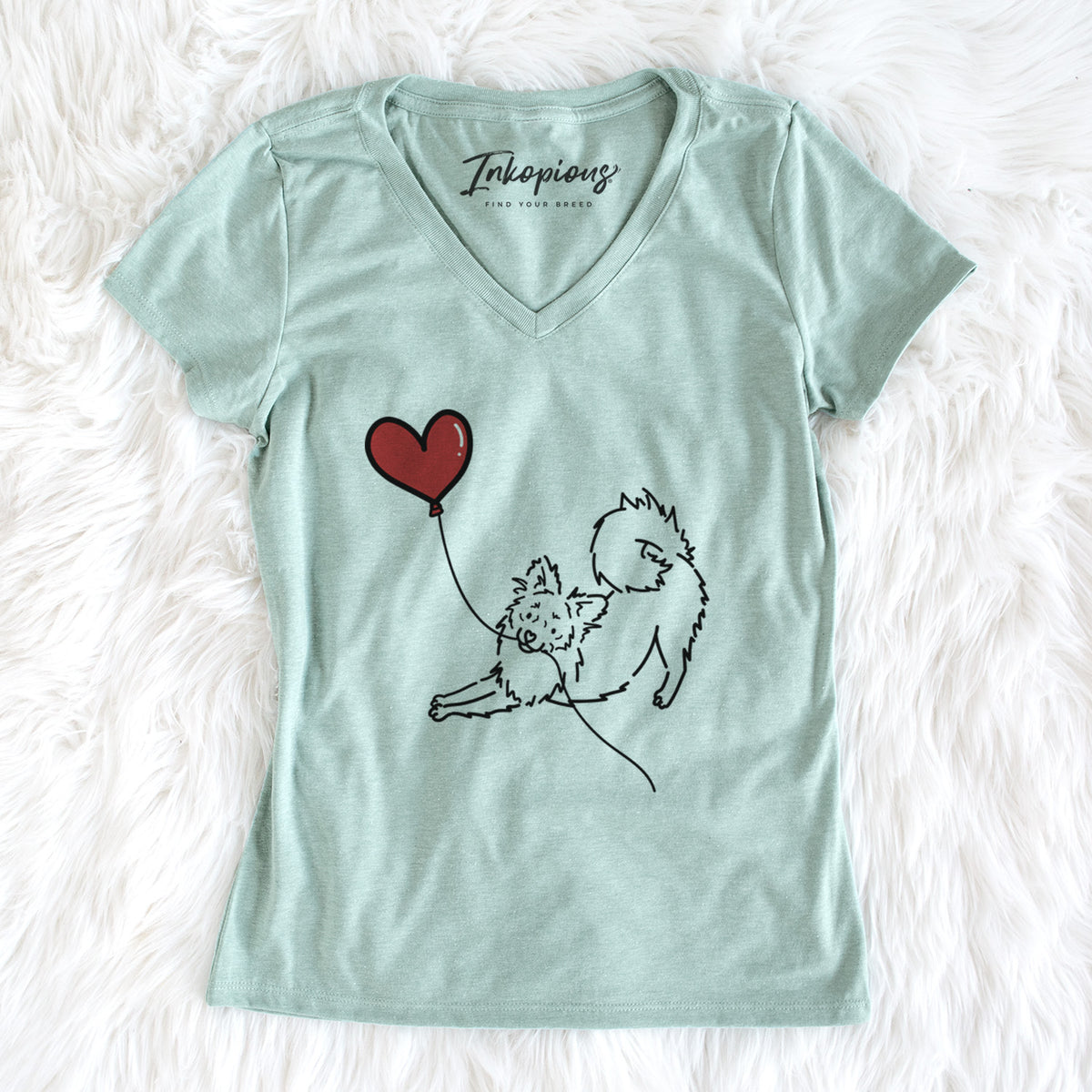 Pomchi Heart String - Women's Perfect V-neck Shirt