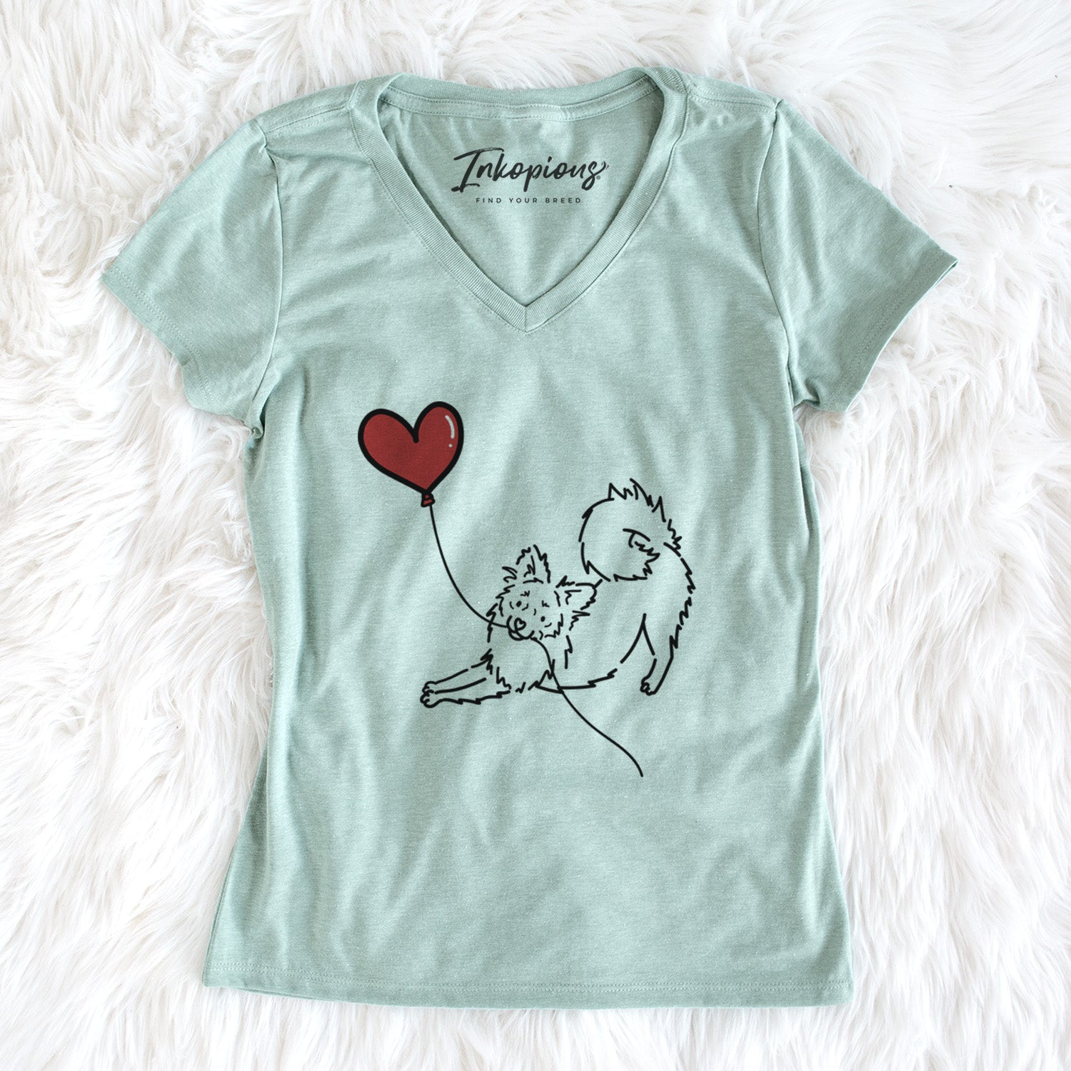 Pomchi Heart String - Women's Perfect V-neck Shirt