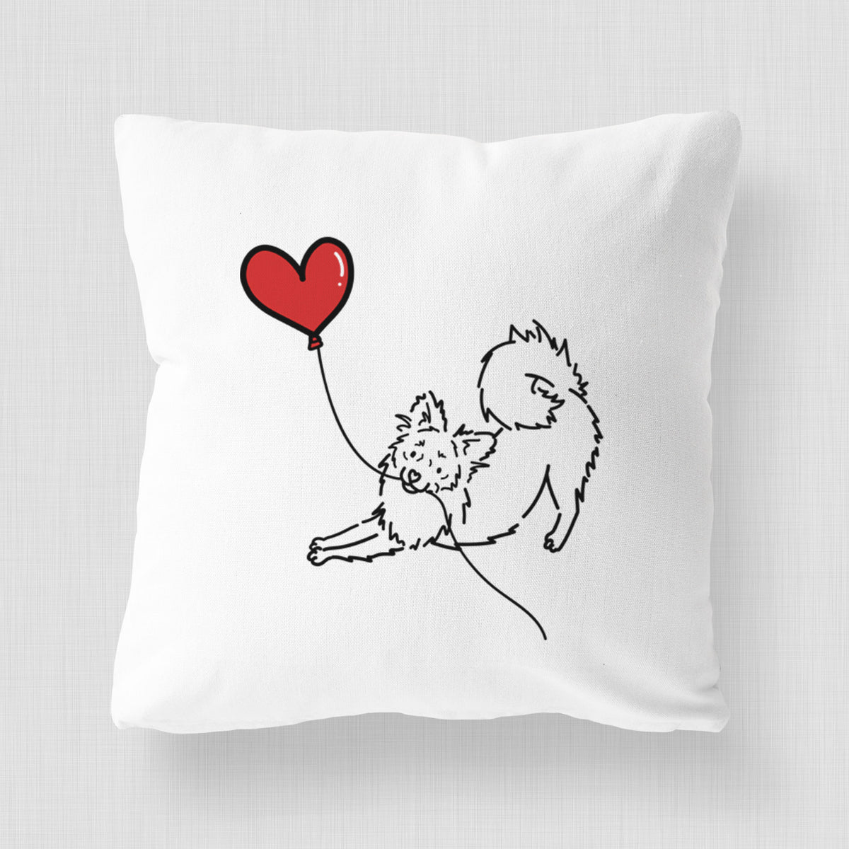 Pomchi Heart String - Throw Pillow Cover
