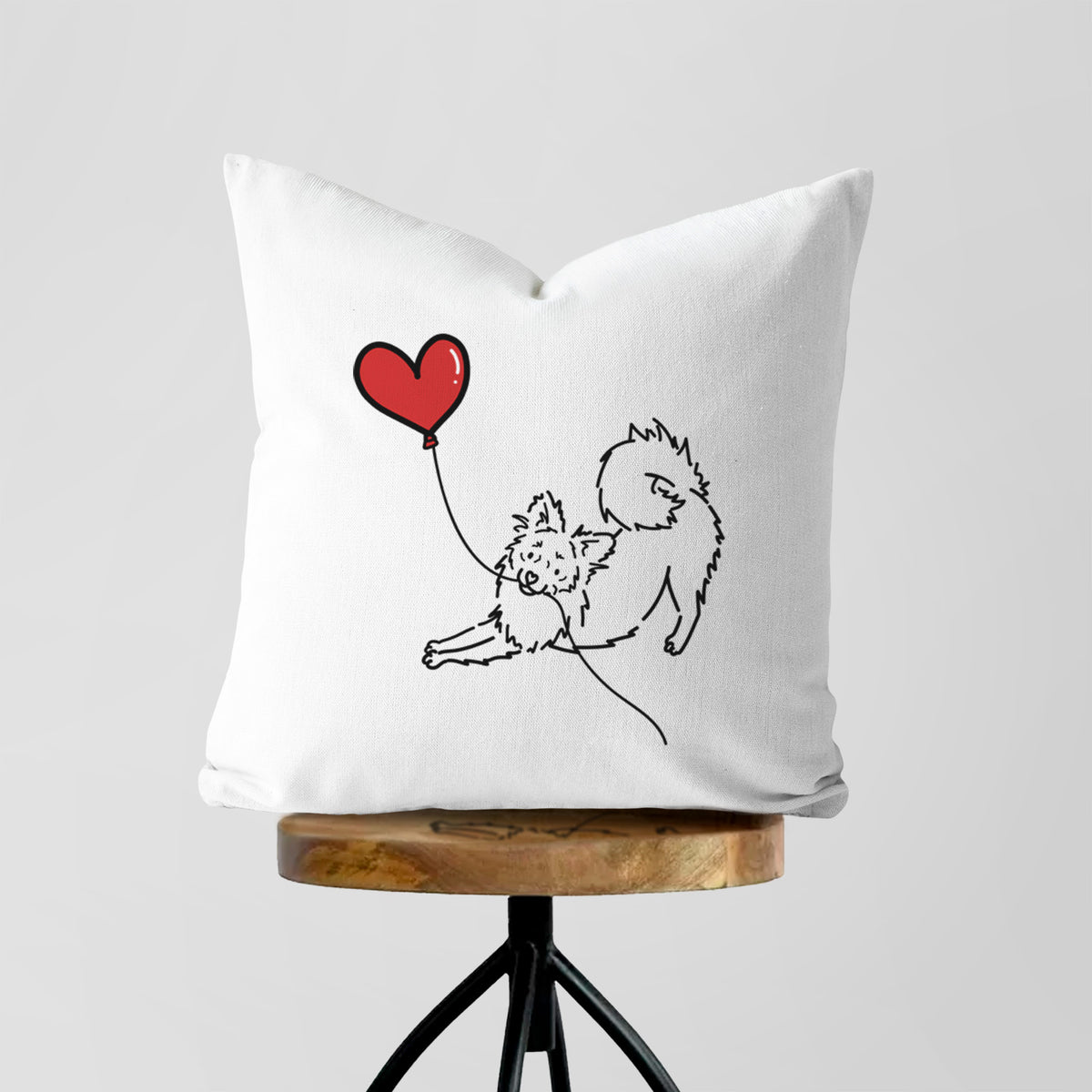 Pomchi Heart String - Throw Pillow Cover