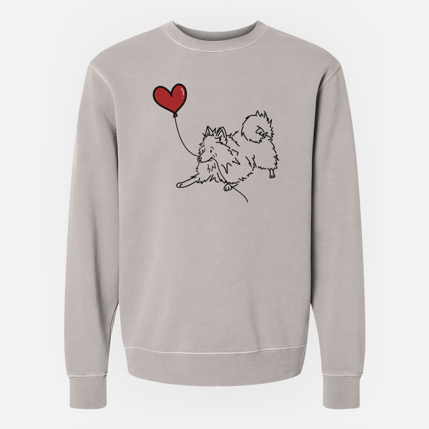 Pomeranian Heart String - Unisex Pigment Dyed Crew Sweatshirt