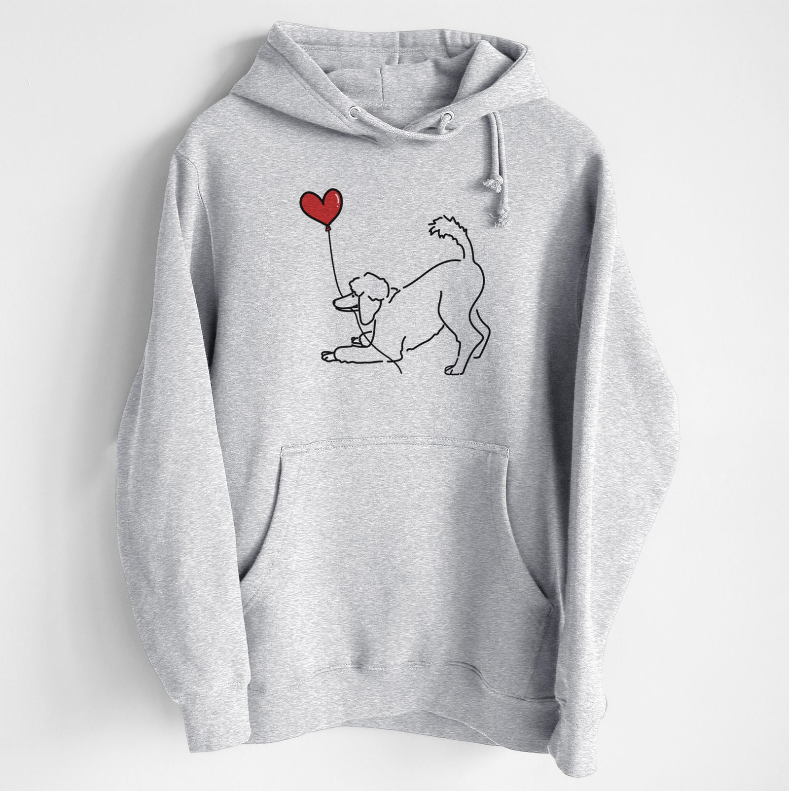 Standard Poodle Heart String - Heavyweight Fleece Hoodie