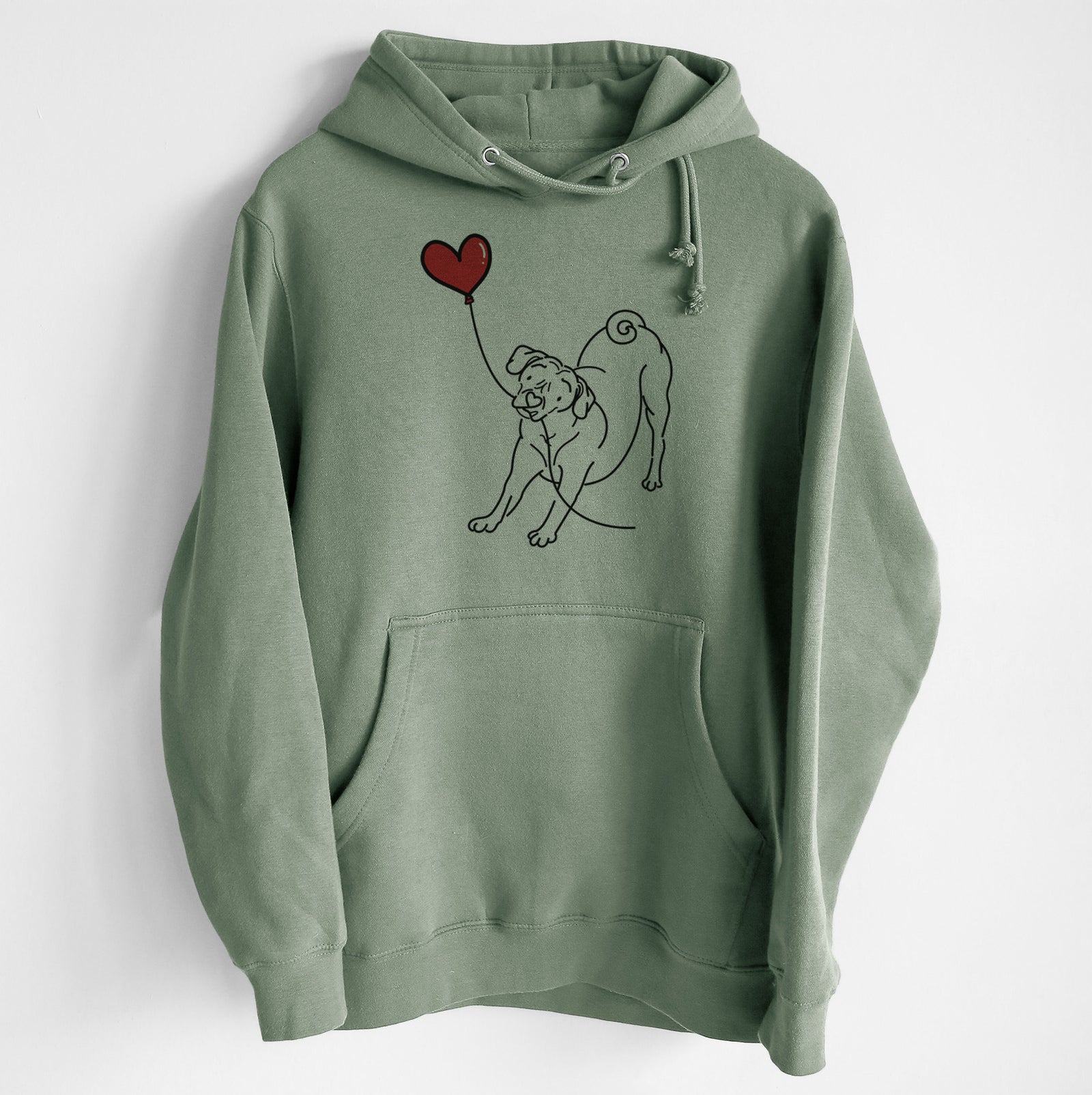 Puggle Heart String - Heavyweight Fleece Hoodie