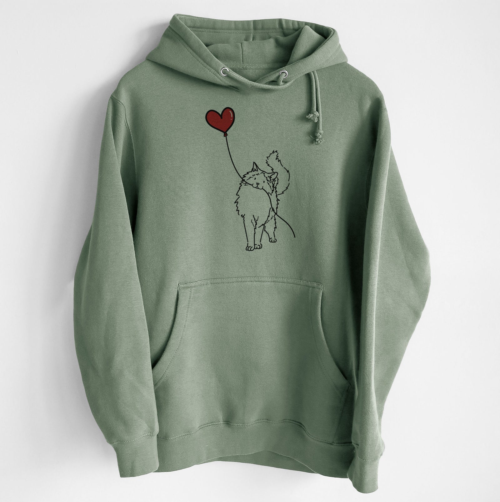 Ragdoll Cat Heart String - Heavyweight Fleece Hoodie