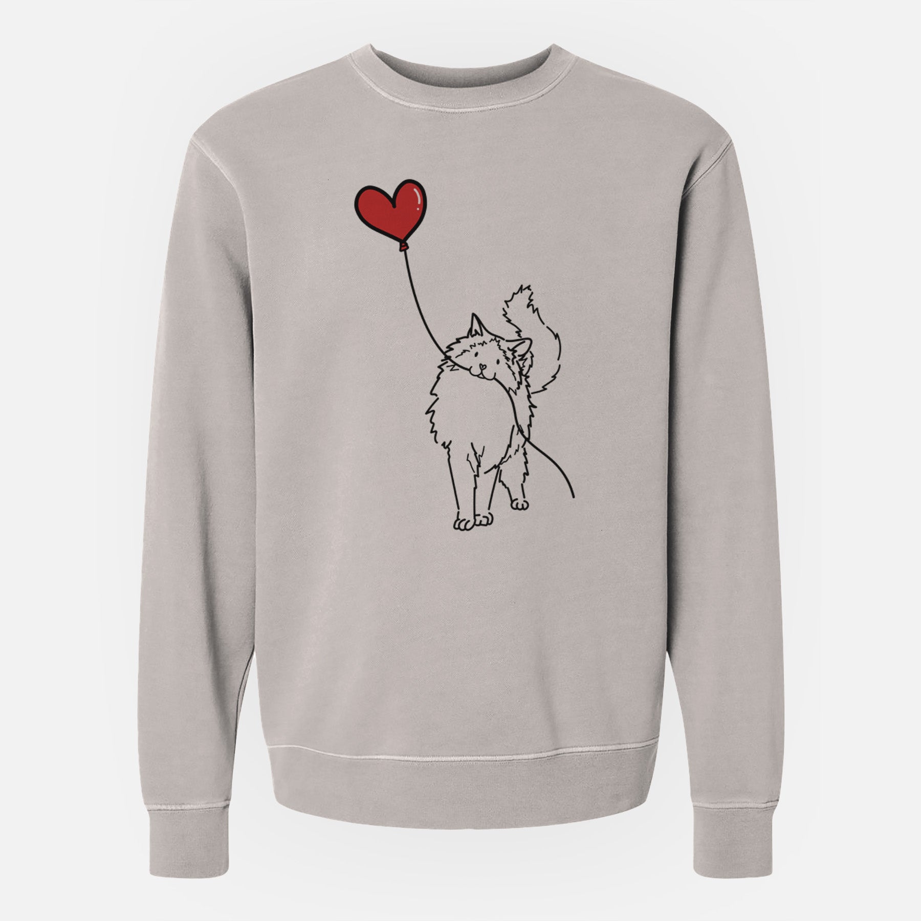 Ragdoll Cat Heart String - Unisex Pigment Dyed Crew Sweatshirt