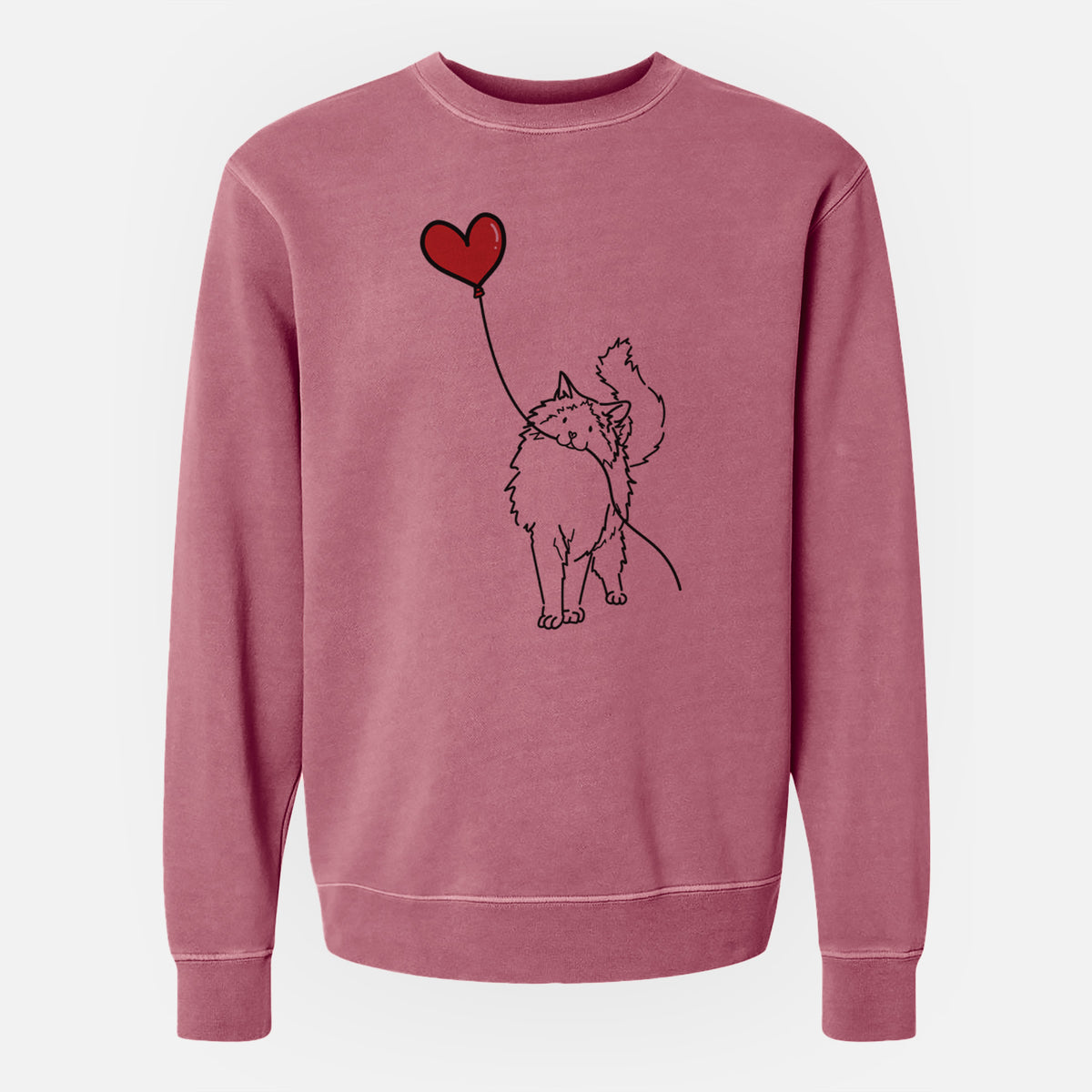 Ragdoll Cat Heart String - Unisex Pigment Dyed Crew Sweatshirt