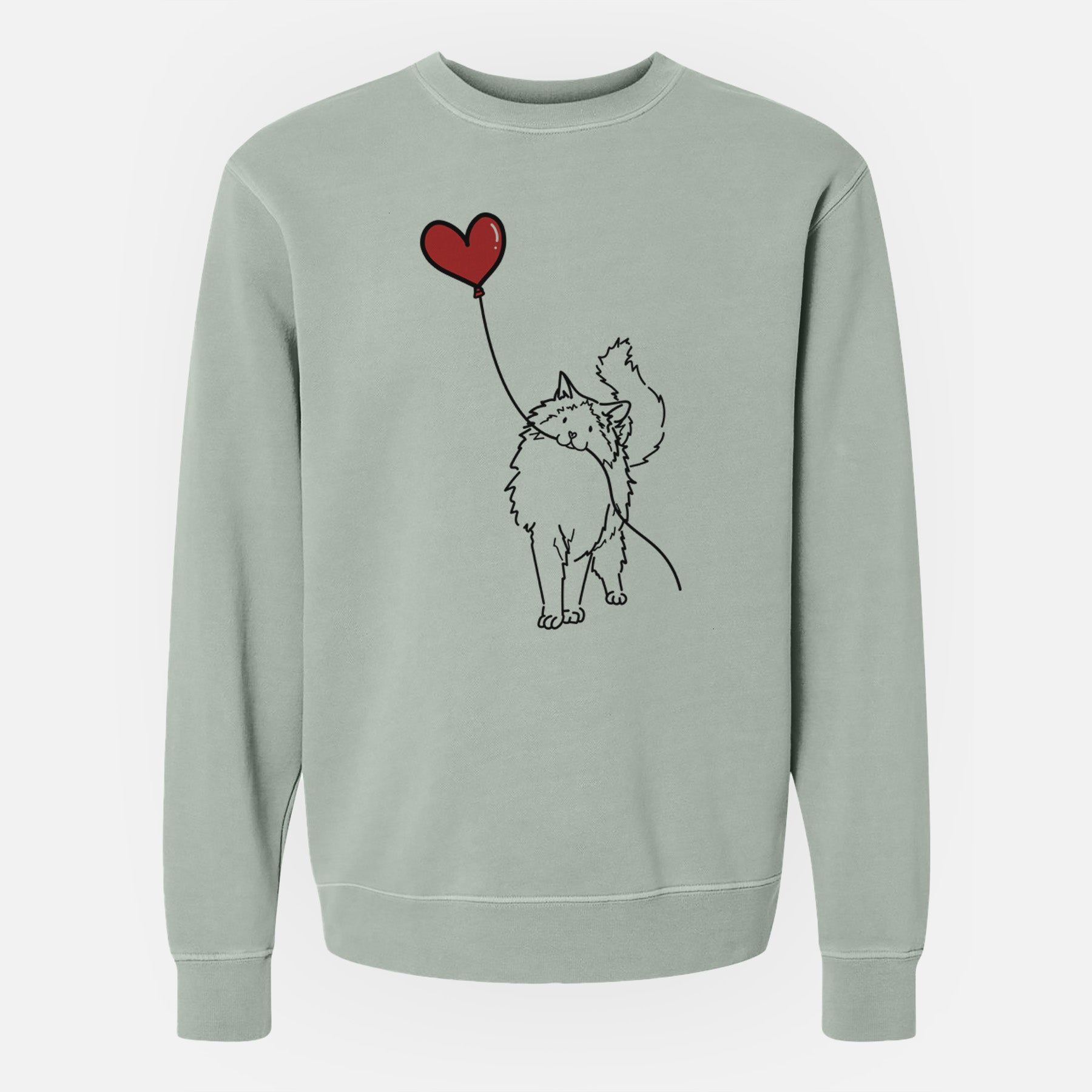 Ragdoll Cat Heart String - Unisex Pigment Dyed Crew Sweatshirt