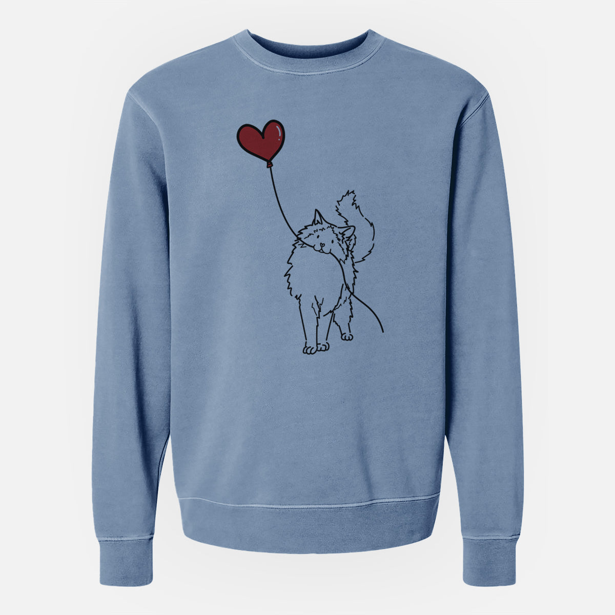 Ragdoll Cat Heart String - Unisex Pigment Dyed Crew Sweatshirt