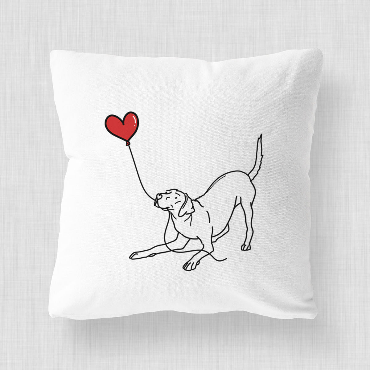 Rhodesian Ridgeback Heart String - Throw Pillow Cover