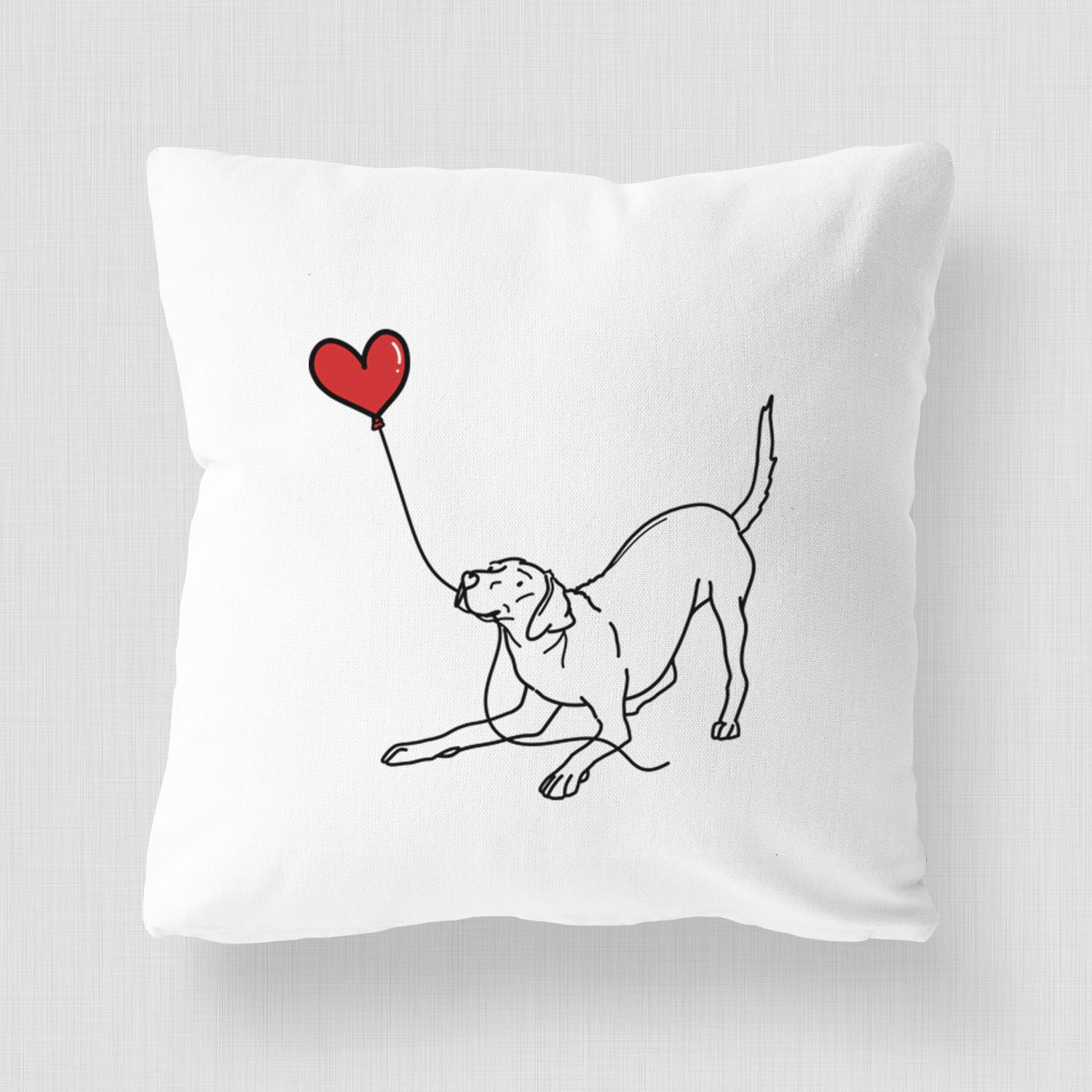 Rhodesian Ridgeback Heart String - Throw Pillow Cover