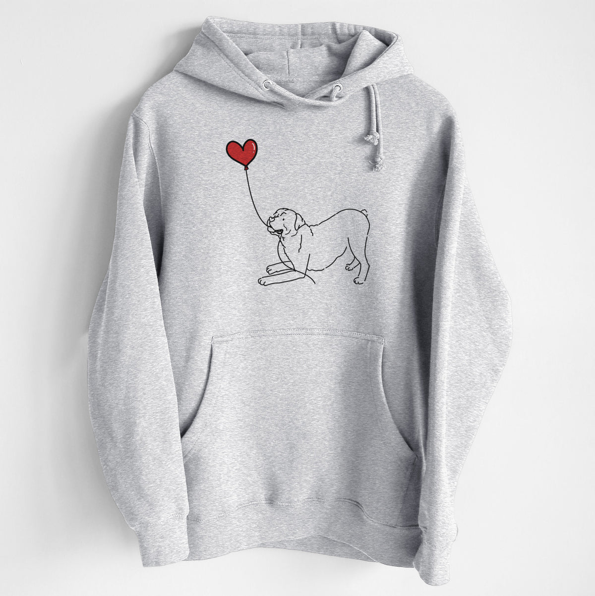 Rottweiler Heart String - Heavyweight Fleece Hoodie