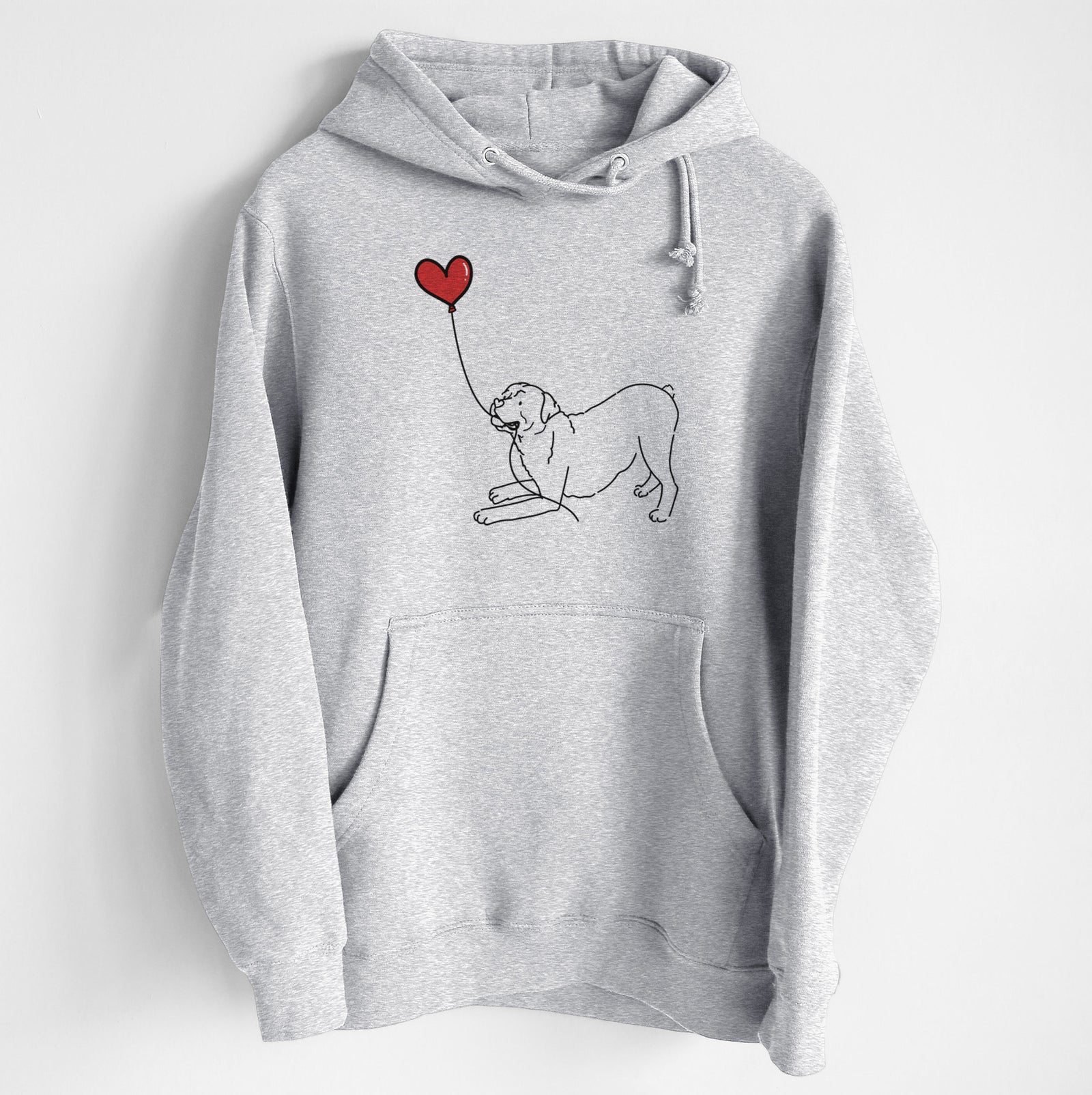 Rottweiler Heart String - Heavyweight Fleece Hoodie