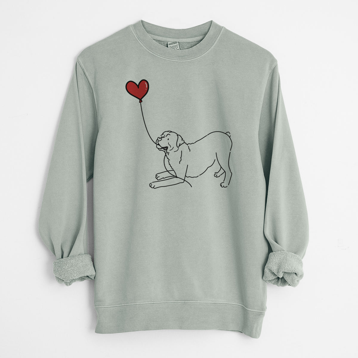 Rottweiler Heart String - Unisex Pigment Dyed Crew Sweatshirt