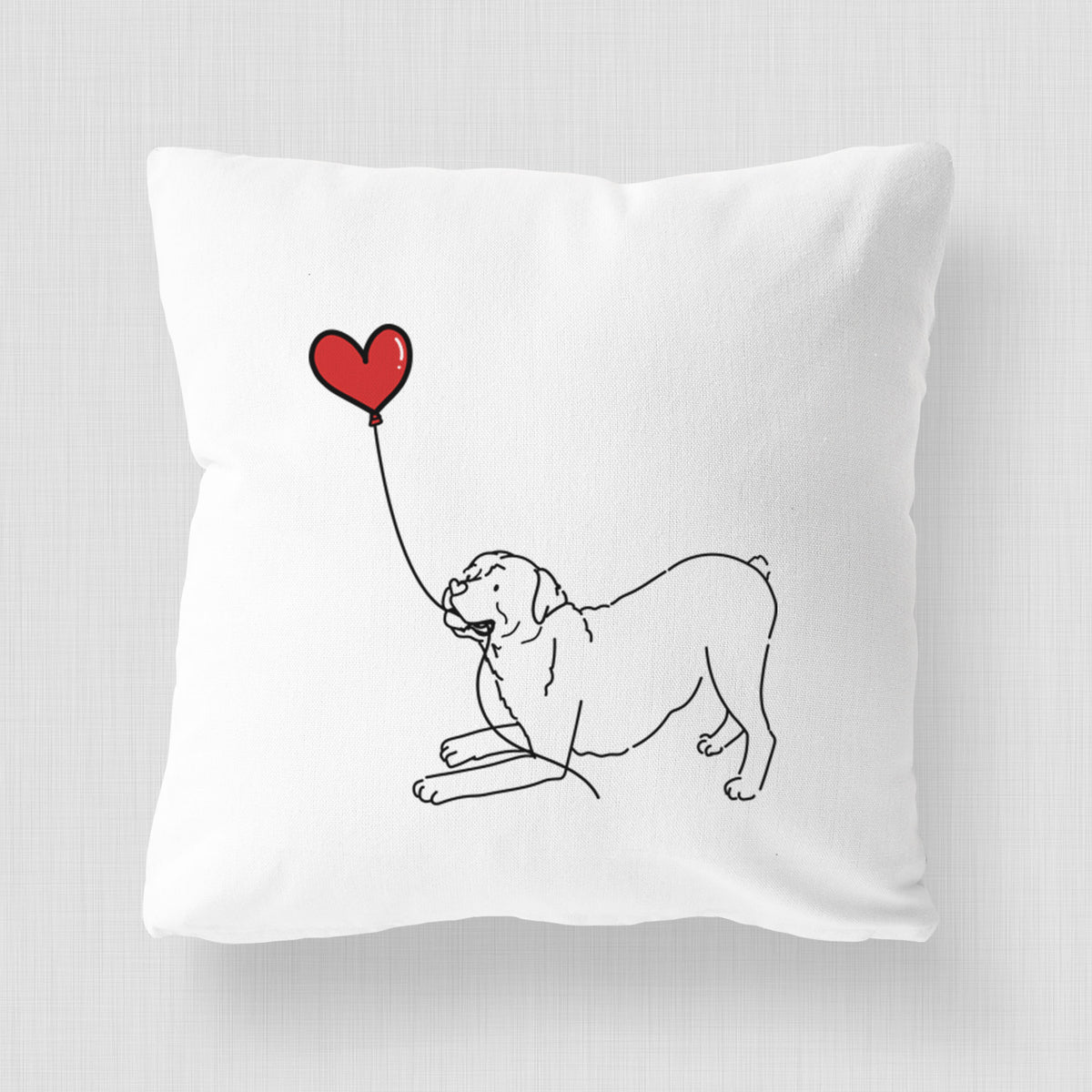 Rottweiler Heart String - Throw Pillow Cover
