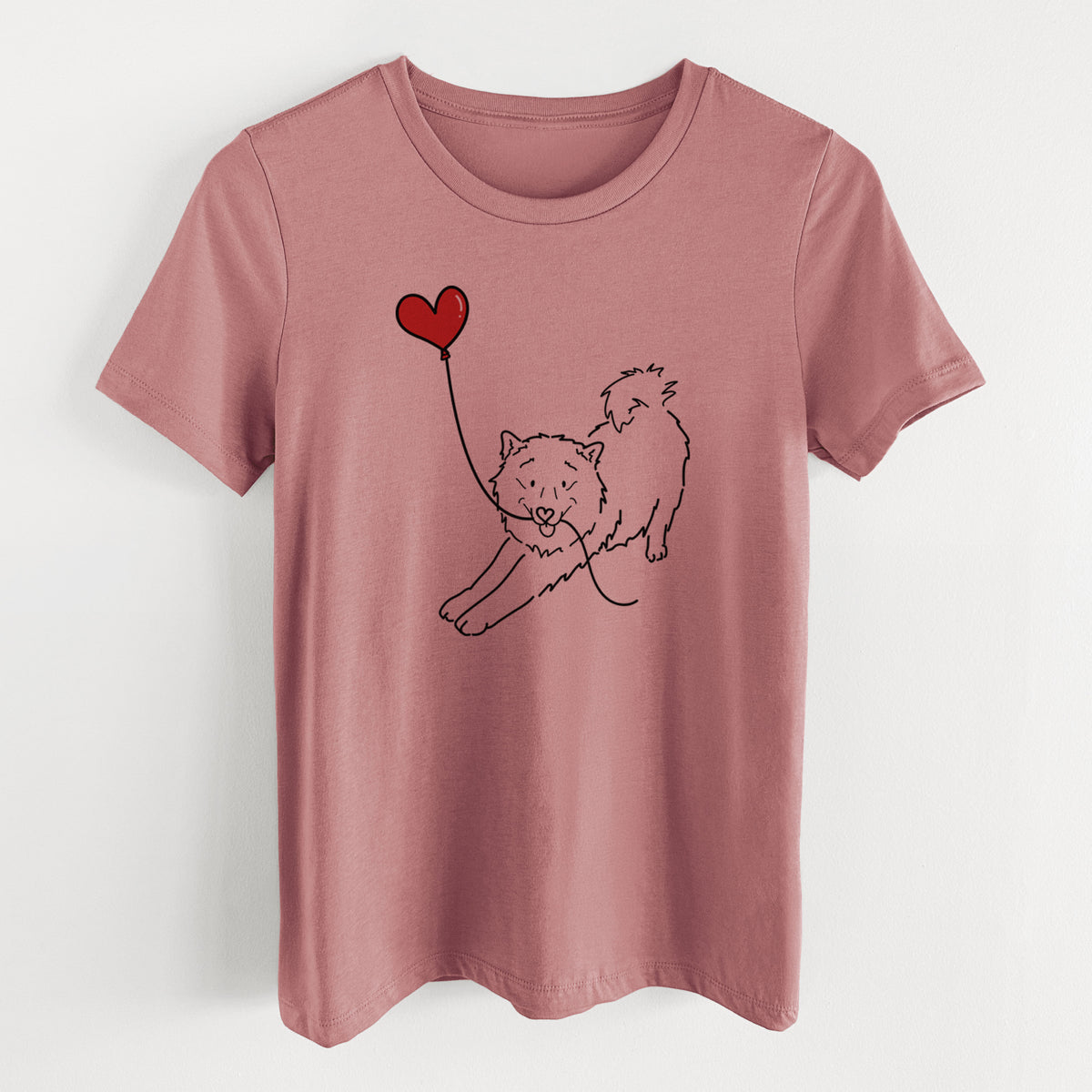Samoyed Heart String- Women's Lightweight Relaxed Fit 100% Cotton Crewneck