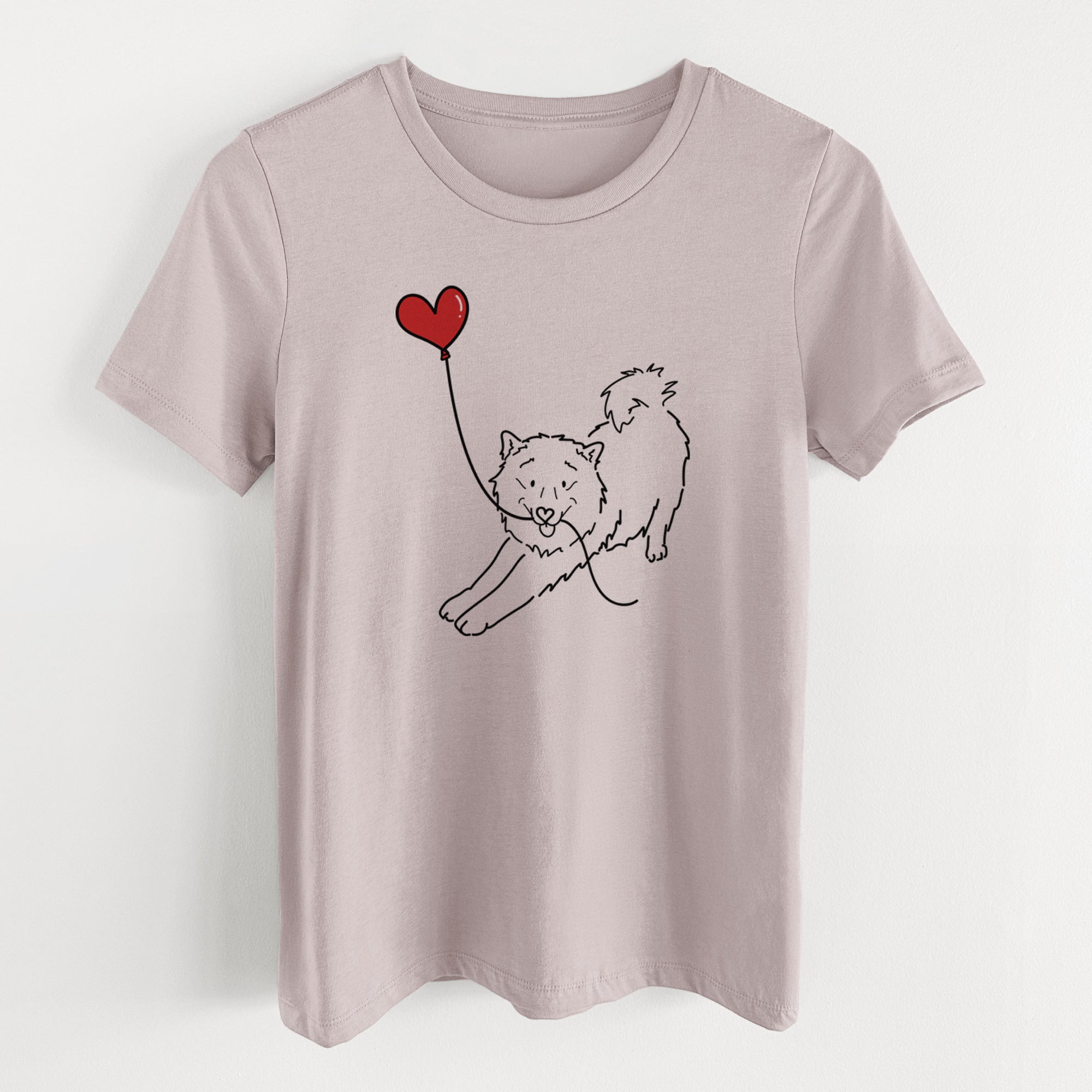 Samoyed Heart String- Women's Lightweight Relaxed Fit 100% Cotton Crewneck