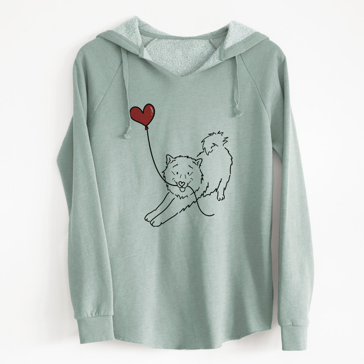 Samoyed Heart String - Cali Wave Hooded Sweatshirt