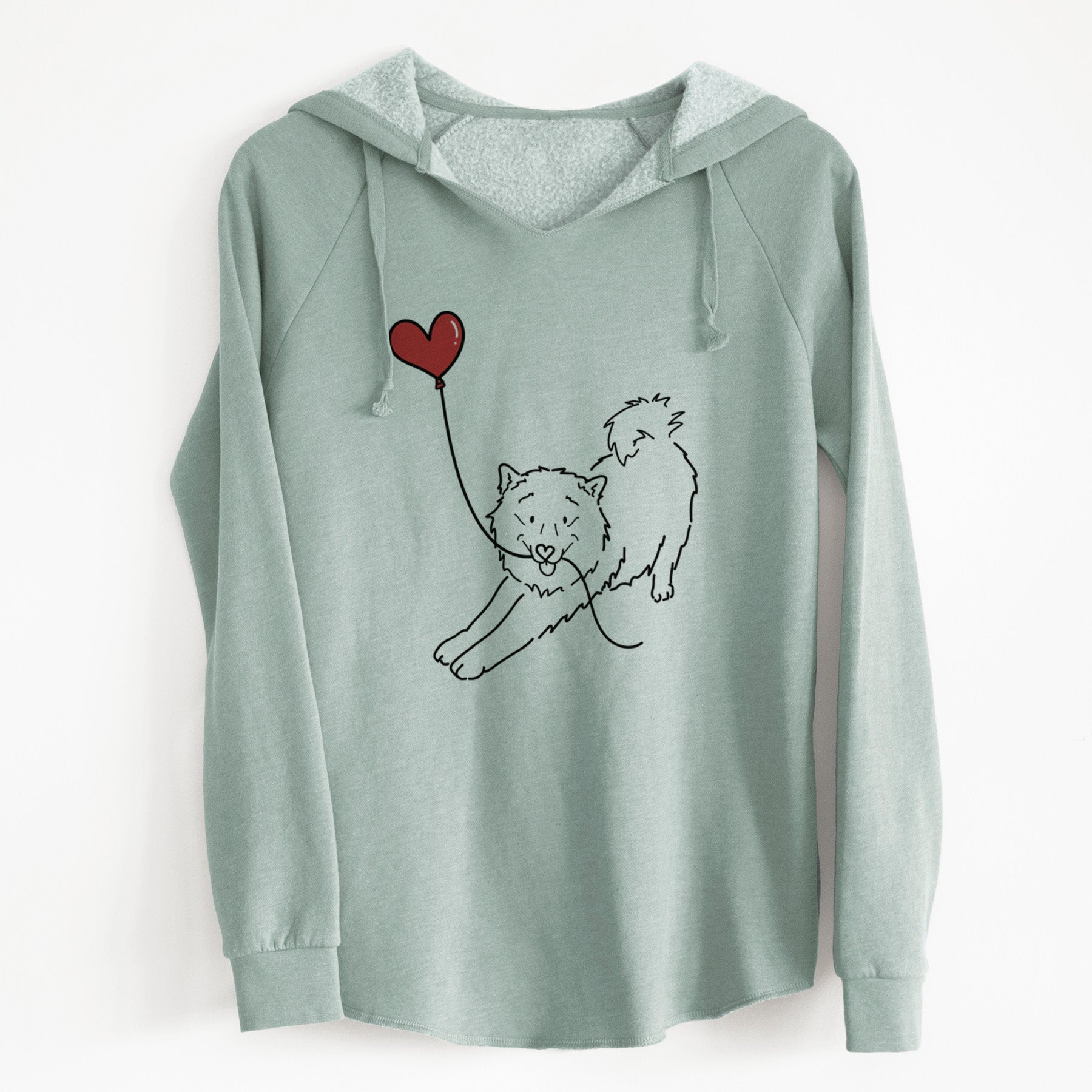 Samoyed Heart String - Cali Wave Hooded Sweatshirt