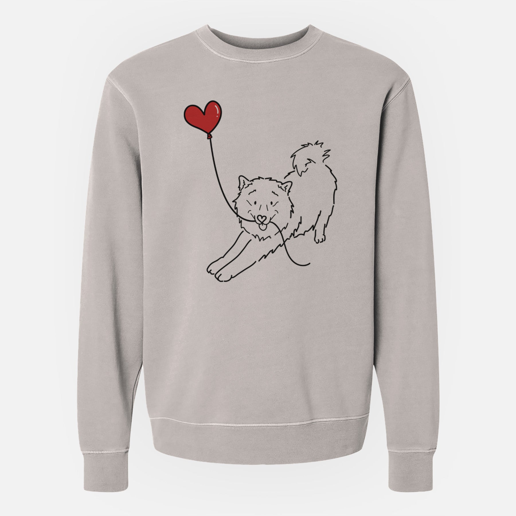 Samoyed Heart String - Unisex Pigment Dyed Crew Sweatshirt