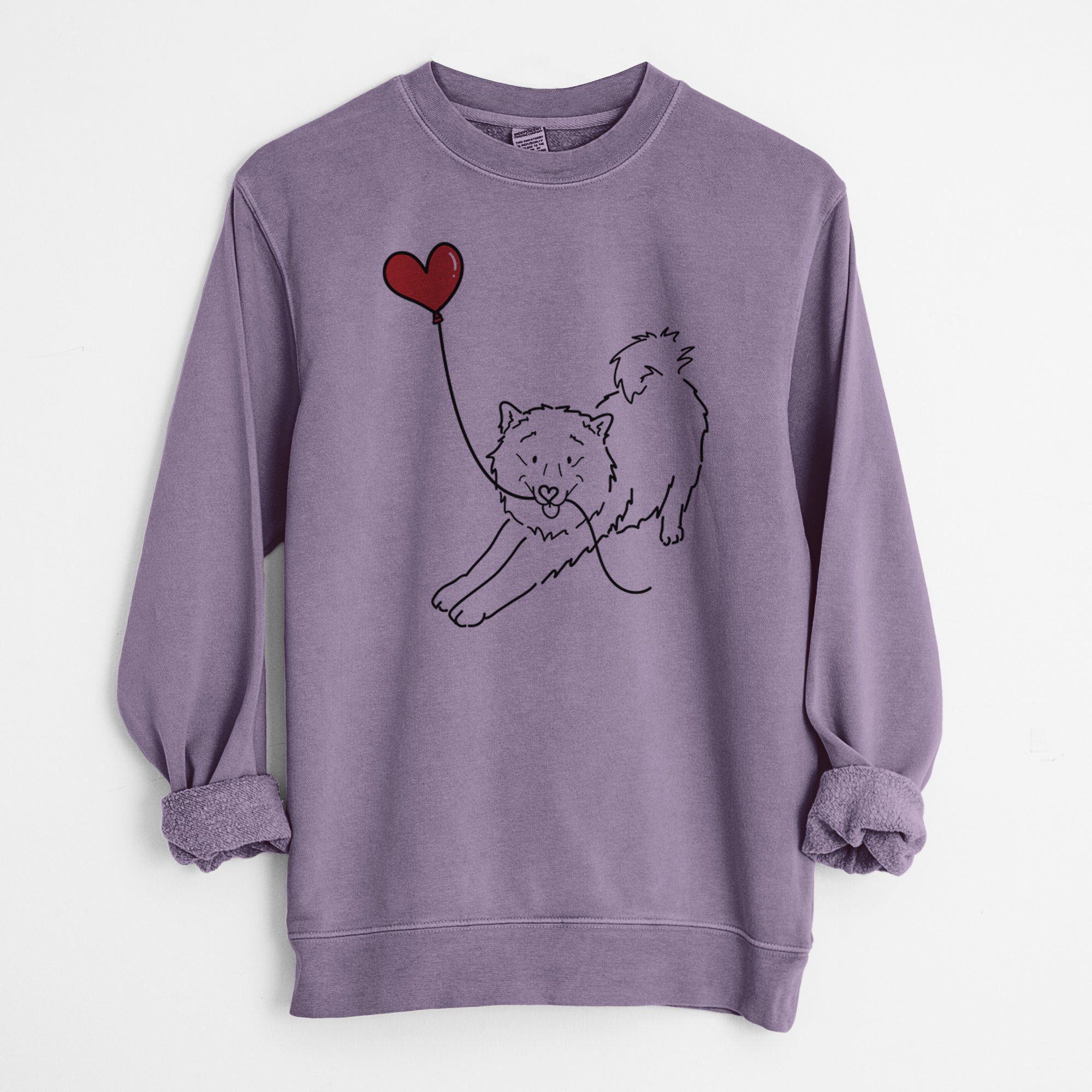 Samoyed Heart String - Unisex Pigment Dyed Crew Sweatshirt