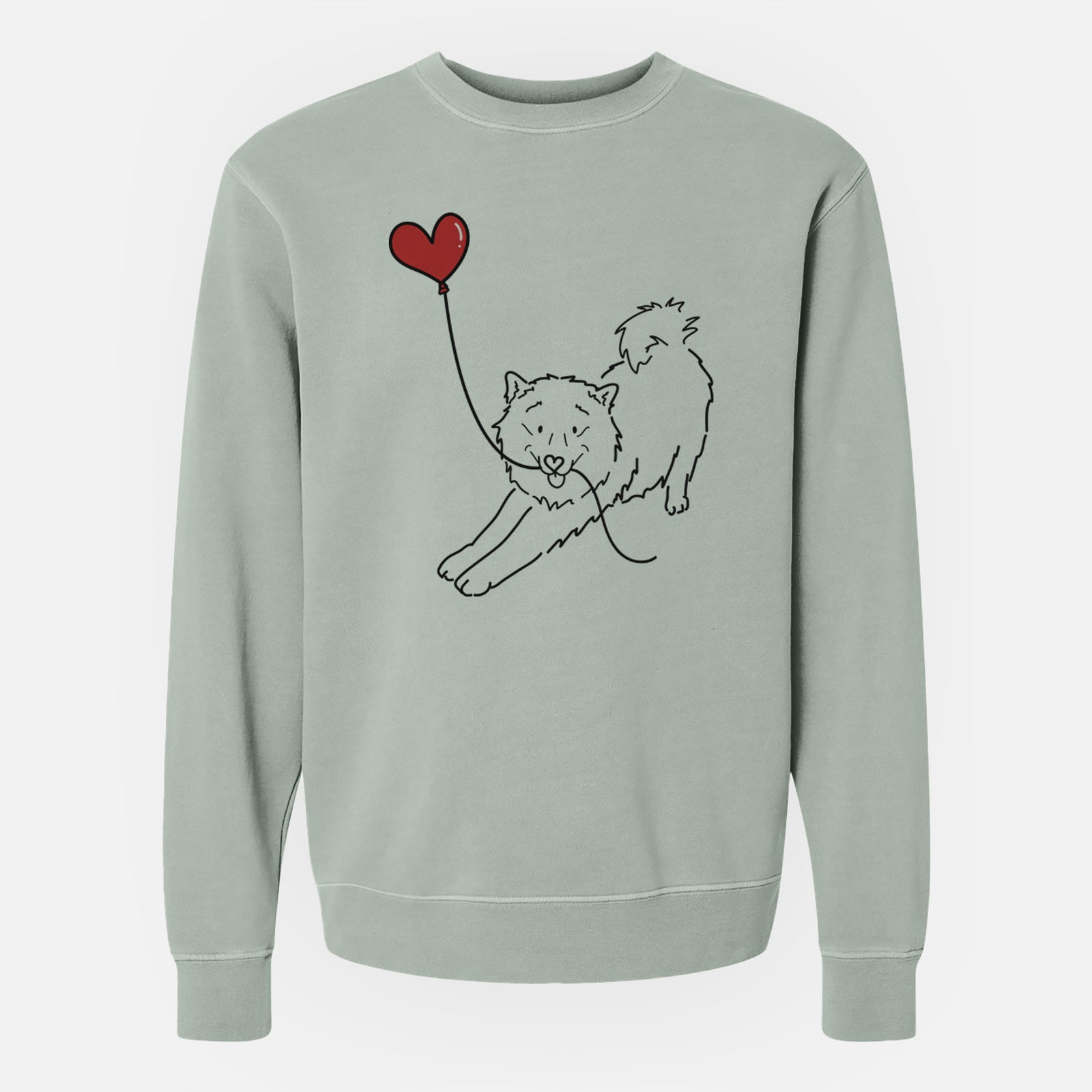 Samoyed Heart String - Unisex Pigment Dyed Crew Sweatshirt