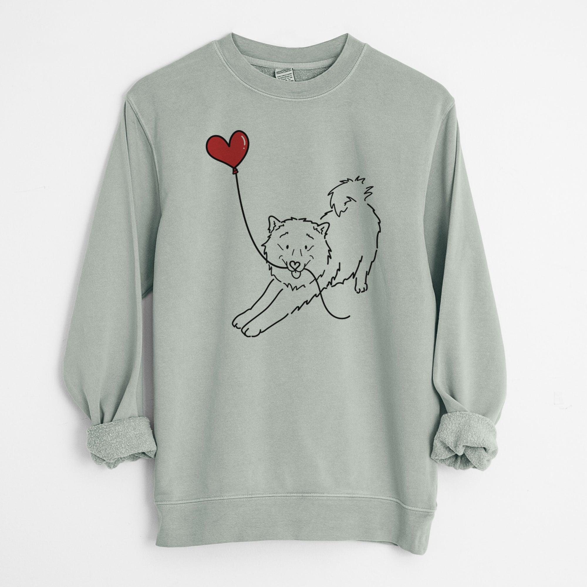 Samoyed Heart String - Unisex Pigment Dyed Crew Sweatshirt