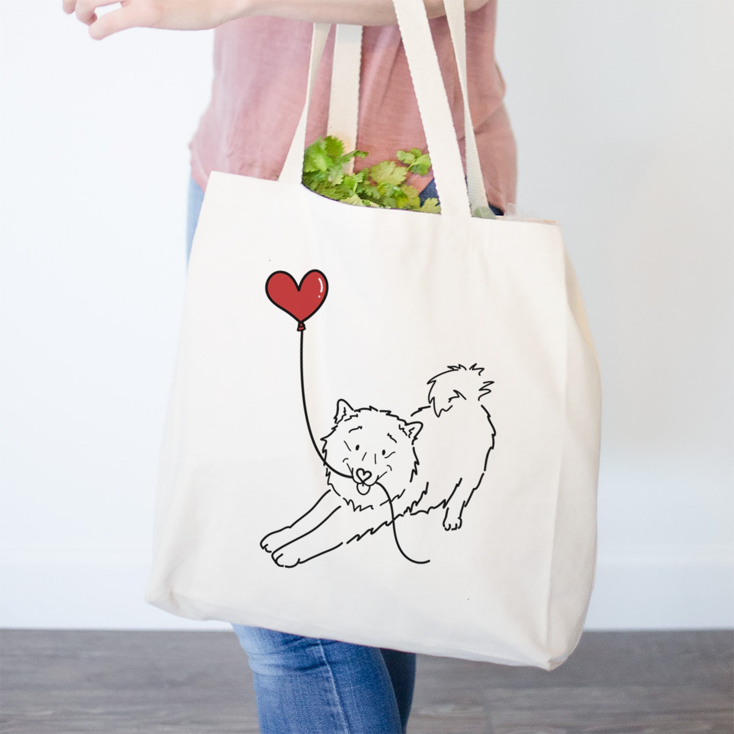 Samoyed Heart String- Tote Bag