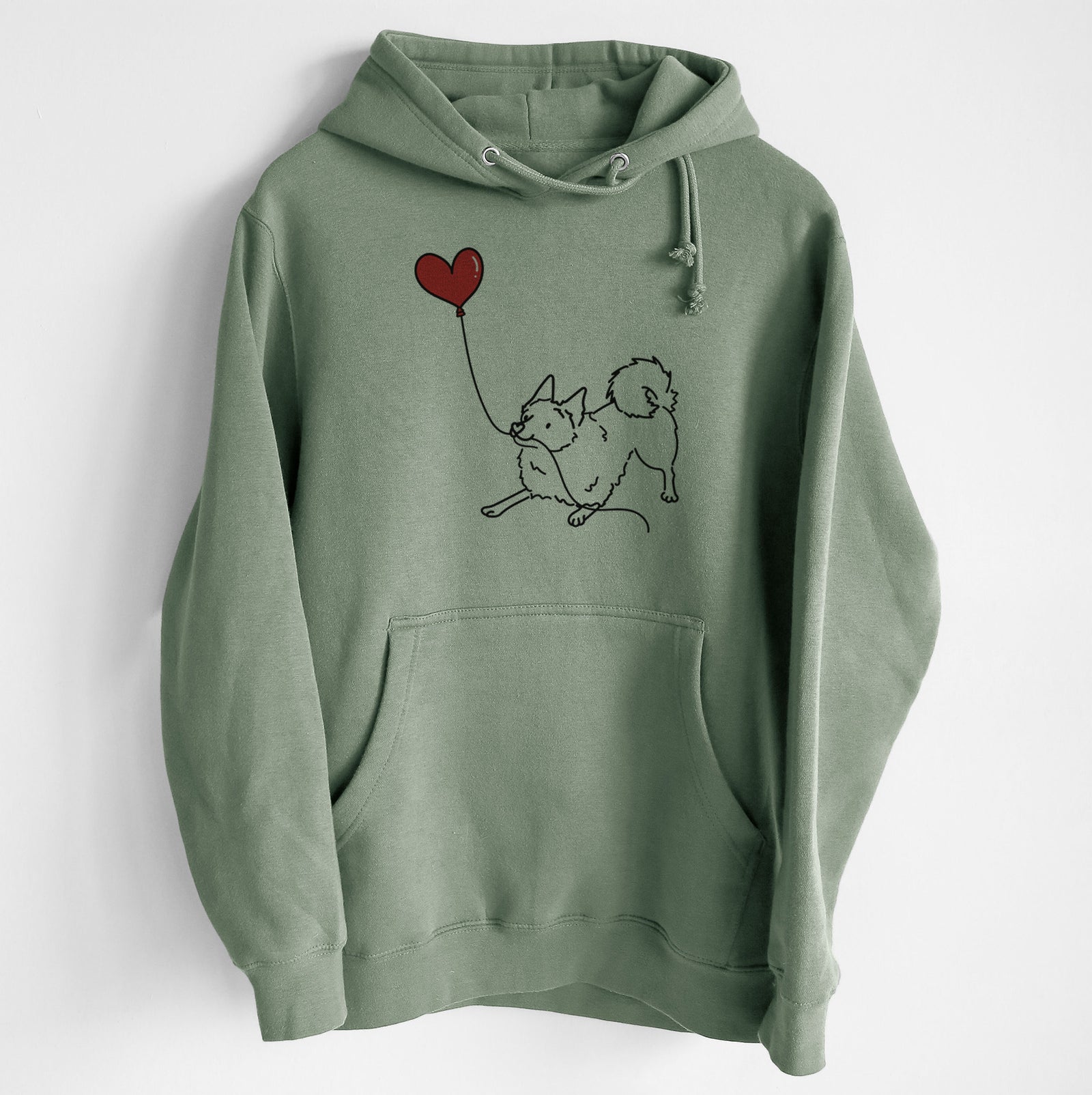 Schipperke Heart String - Heavyweight Fleece Hoodie