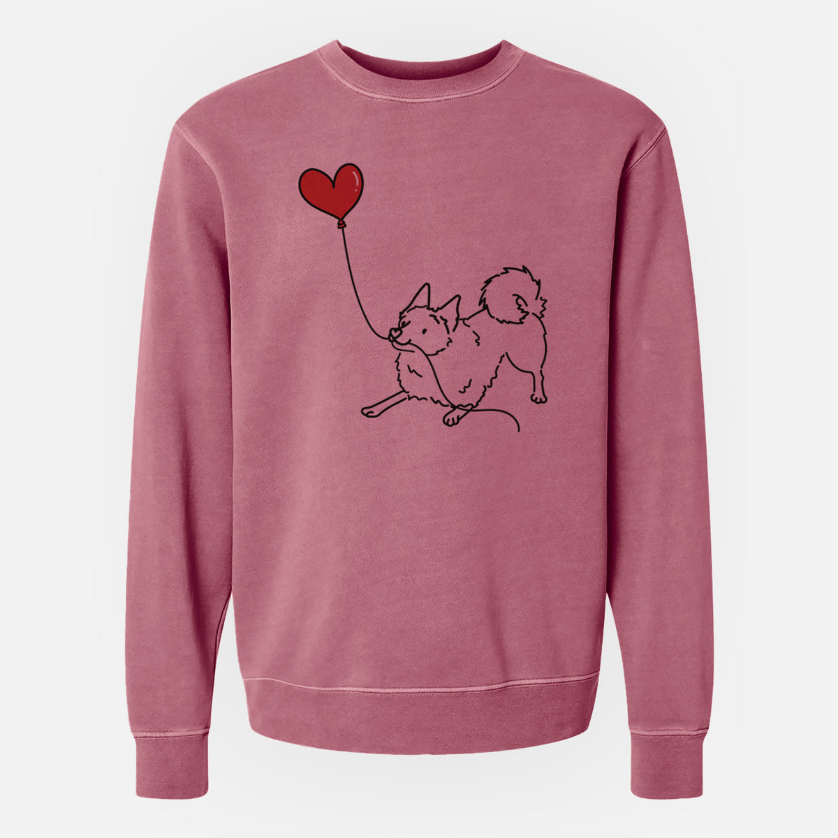 Schipperke Heart String - Unisex Pigment Dyed Crew Sweatshirt