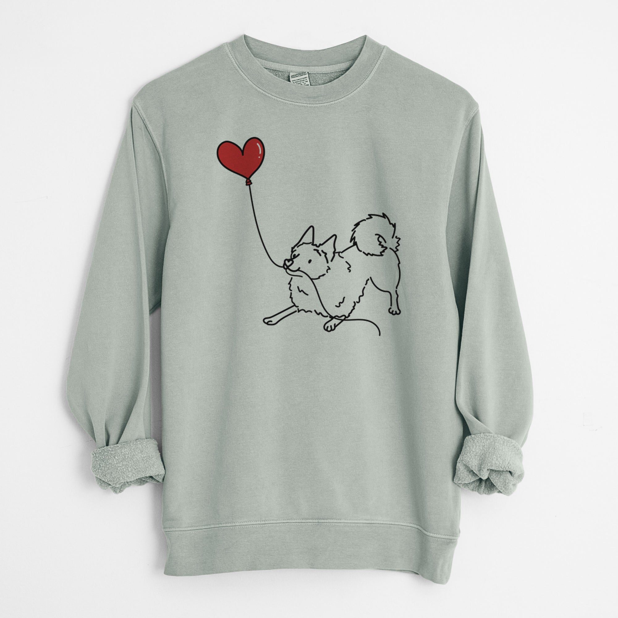 Schipperke Heart String - Unisex Pigment Dyed Crew Sweatshirt