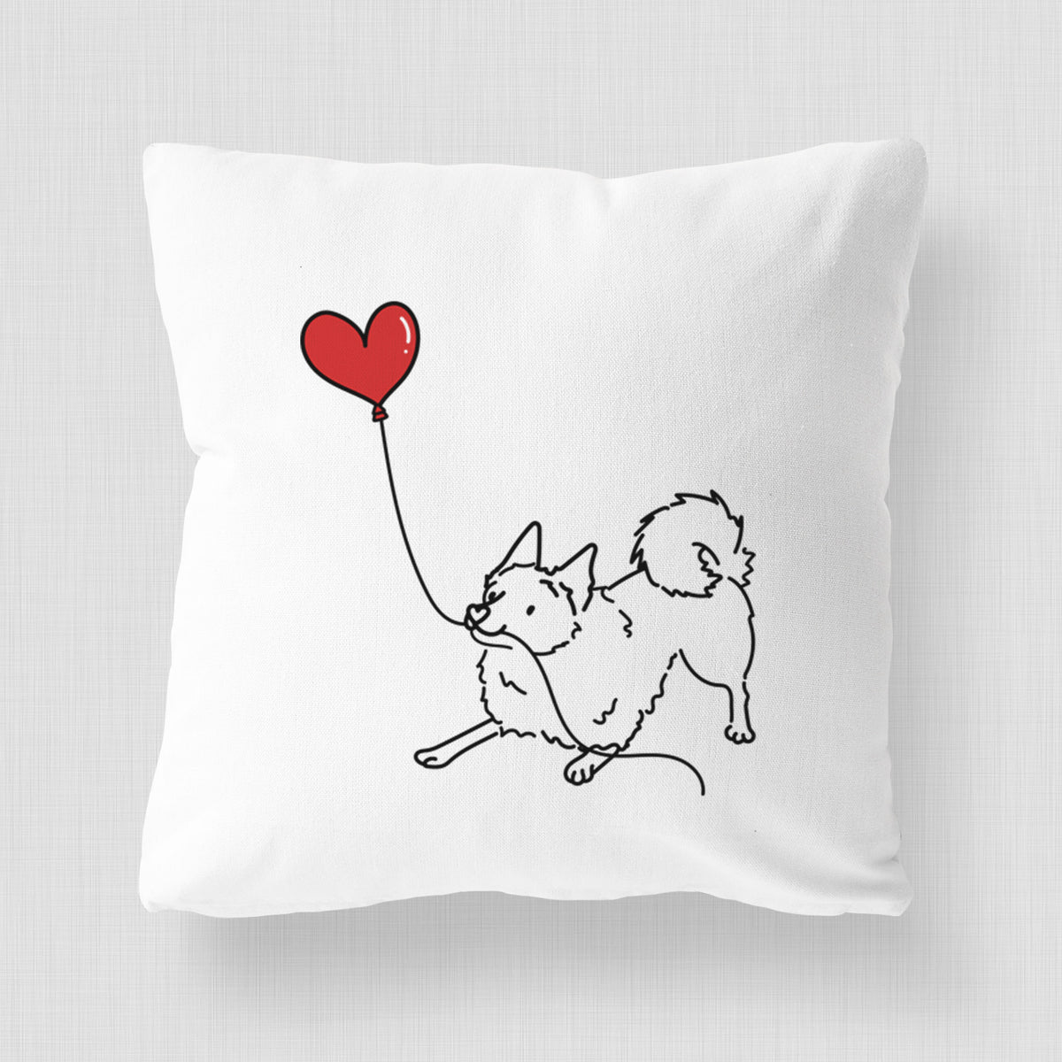 Schipperke Heart String - Throw Pillow Cover