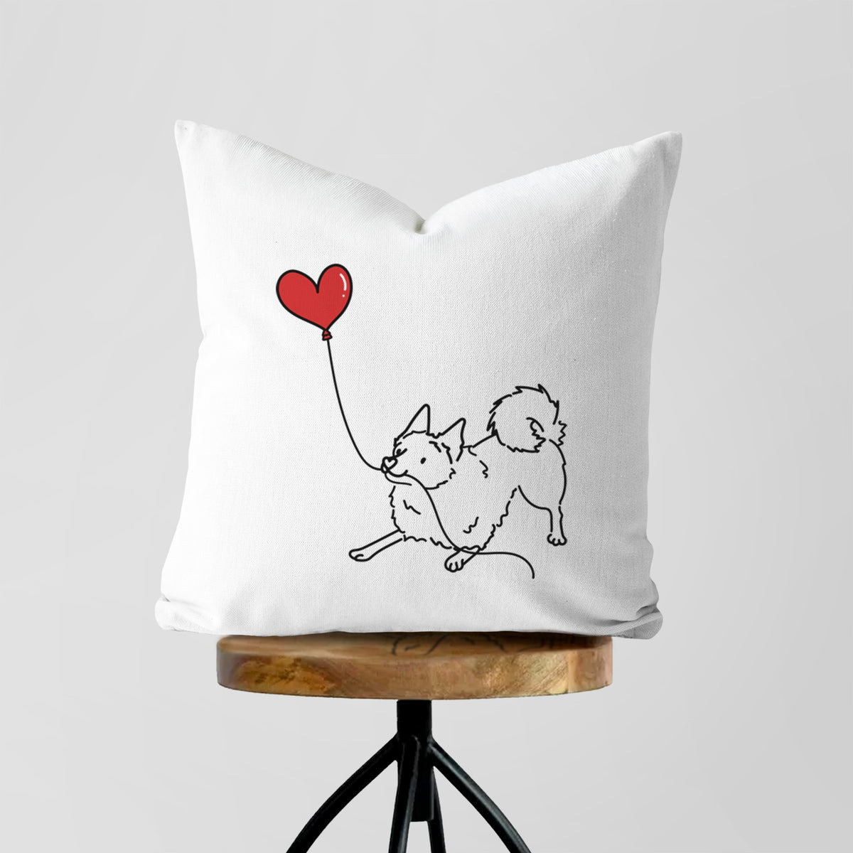 Schipperke Heart String - Throw Pillow Cover
