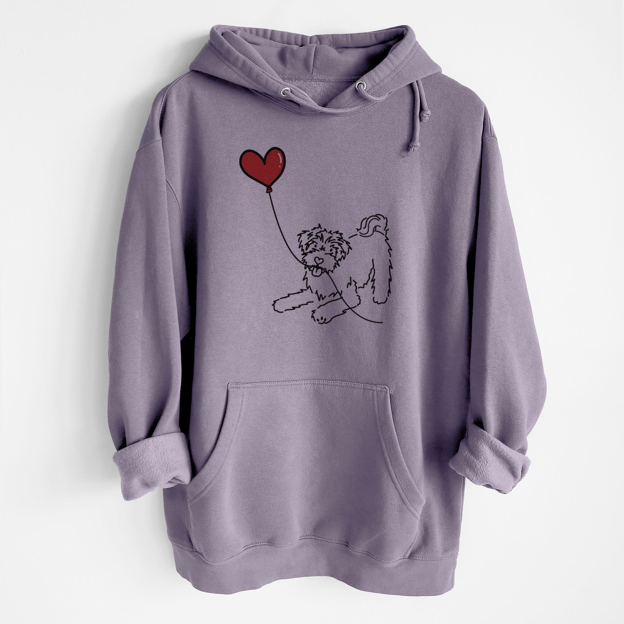 Schnoodle Heart String - Heavyweight Fleece Hoodie