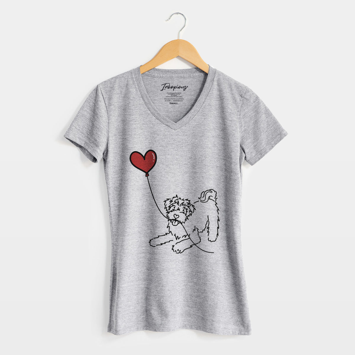 Schnoodle Heart String - Women&#39;s Perfect V-neck Shirt