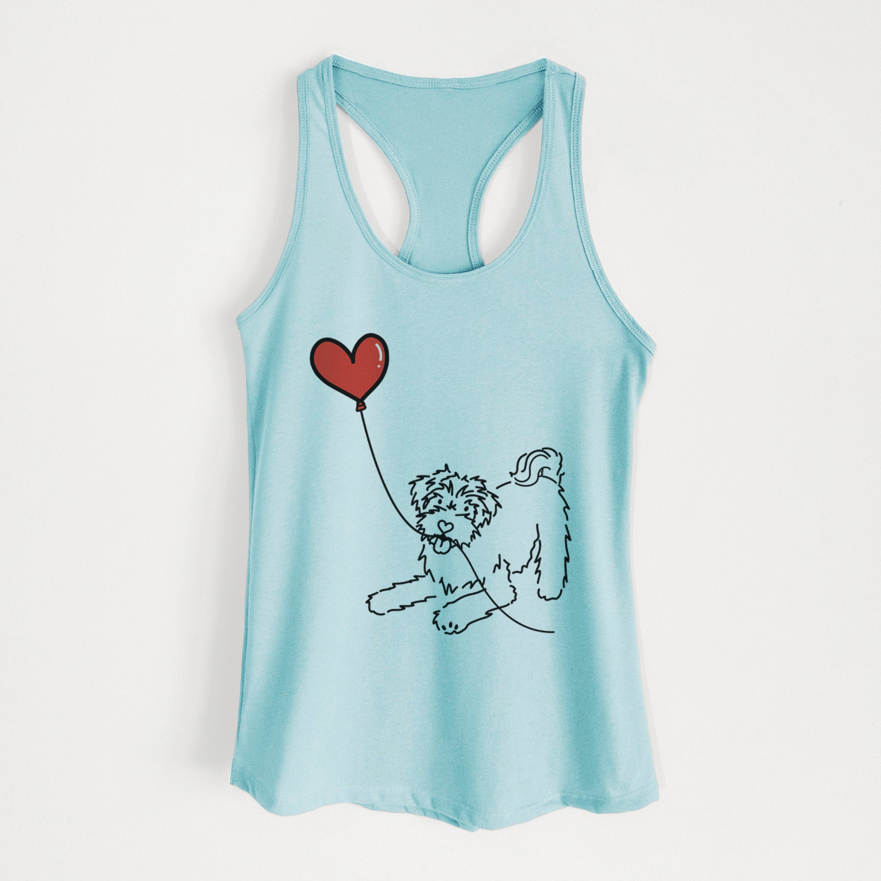 Schnoodle Heart String - Women's Racerback Tanktop