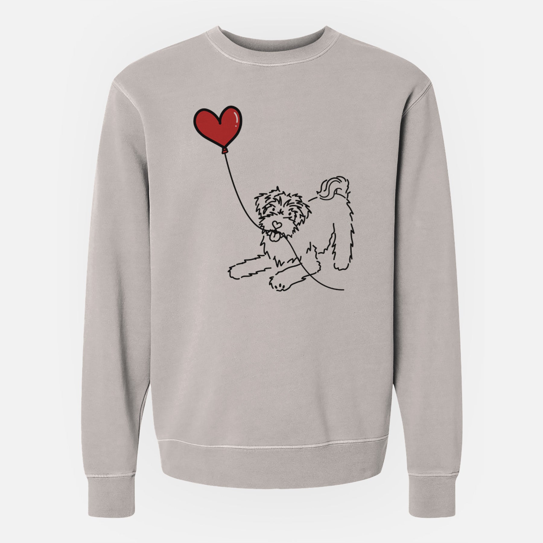 Schnoodle Heart String - Unisex Pigment Dyed Crew Sweatshirt