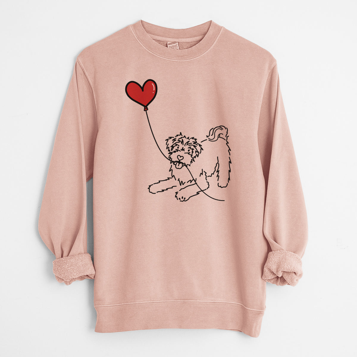 Schnoodle Heart String - Unisex Pigment Dyed Crew Sweatshirt