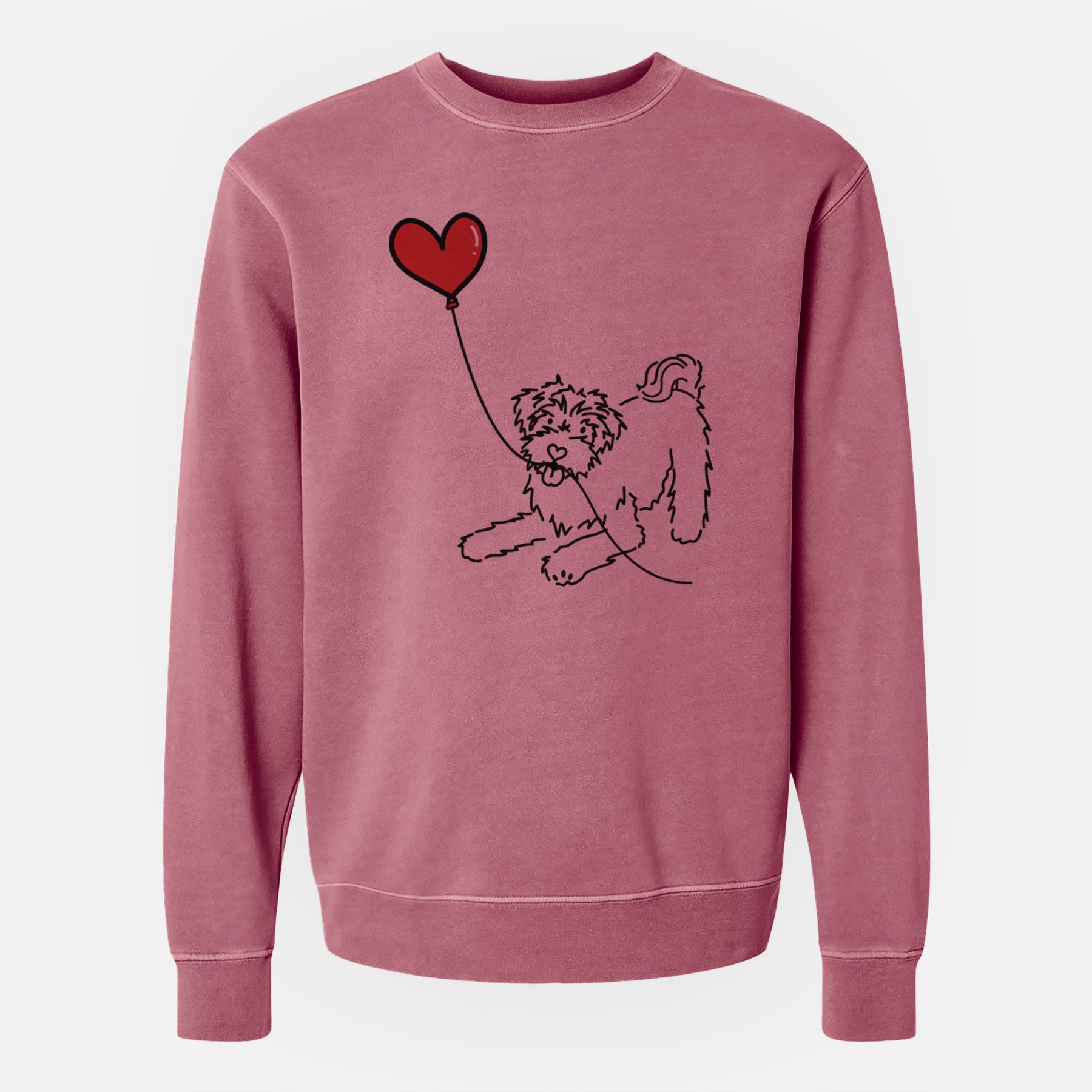 Schnoodle Heart String - Unisex Pigment Dyed Crew Sweatshirt