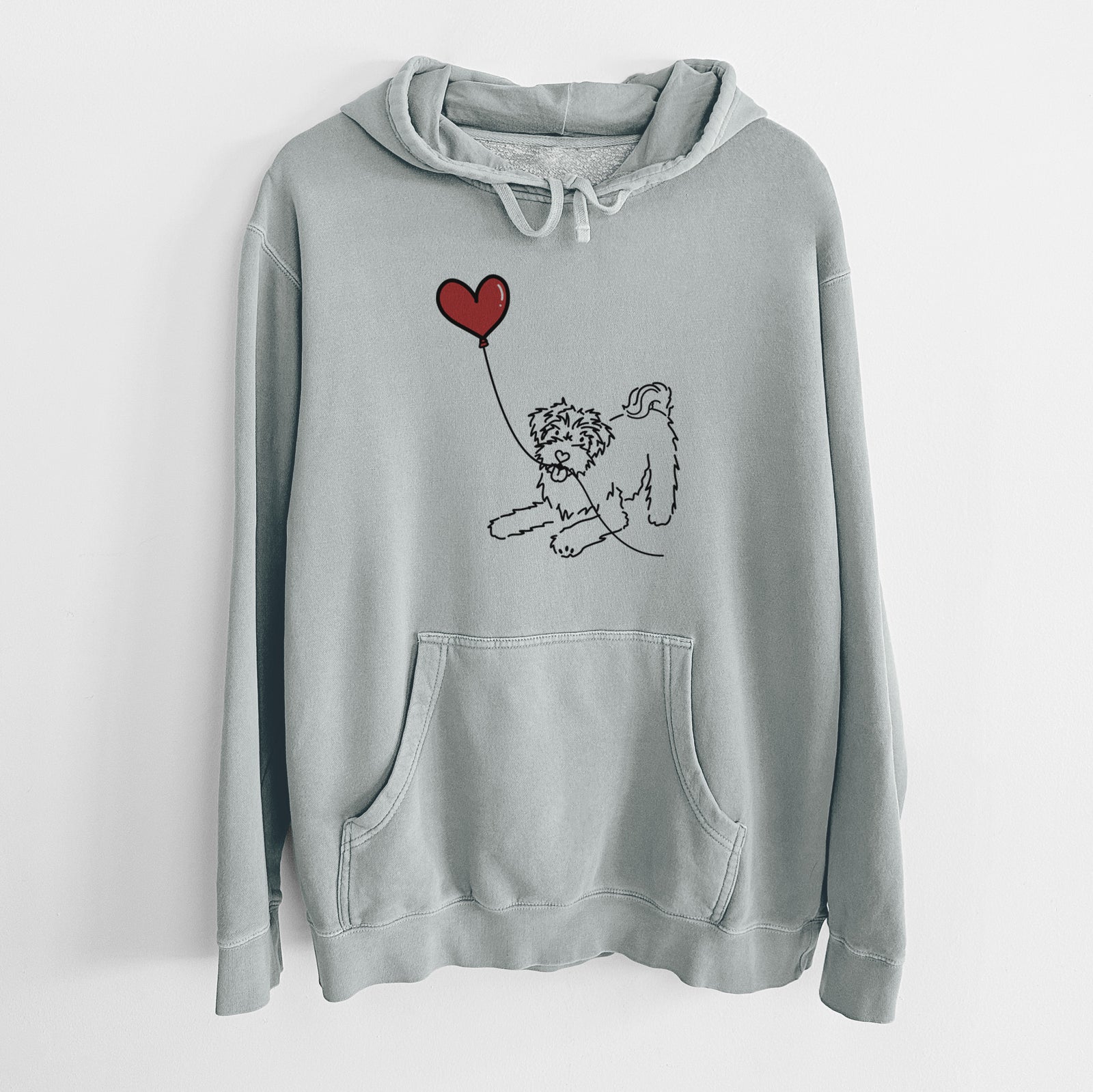 Schnoodle Heart String - Unisex Pigment Dyed Hoodie