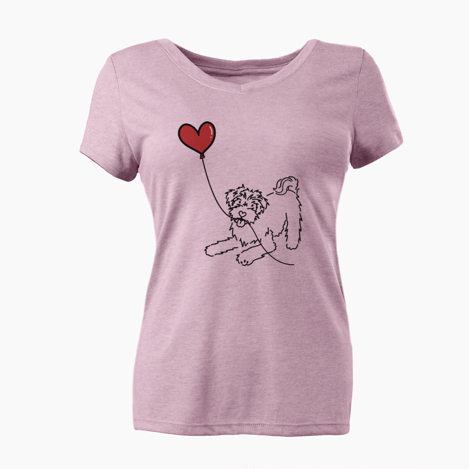 Schnoodle Heart String - Women's Perfect V-neck Shirt