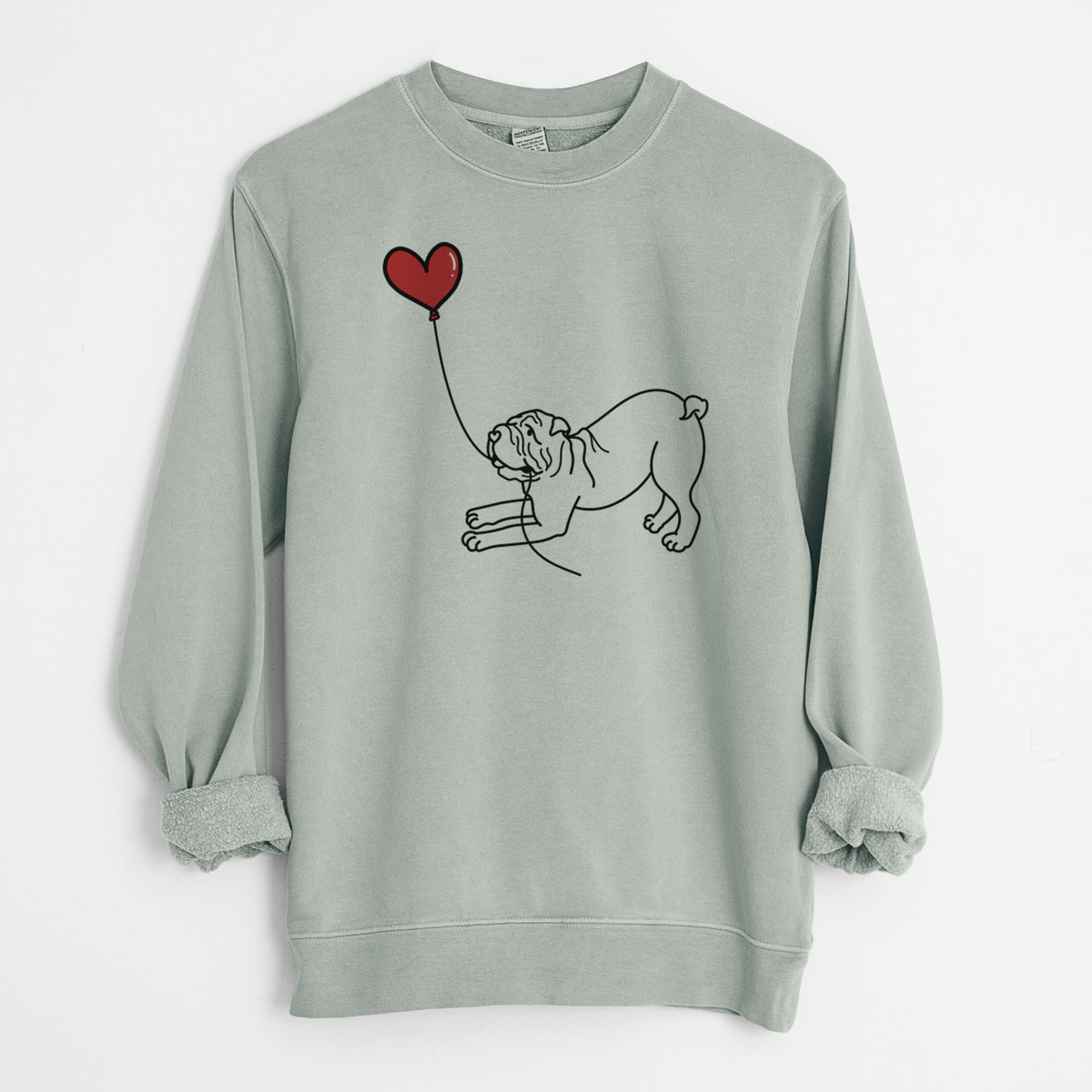 Shar Pei Heart String - Unisex Pigment Dyed Crew Sweatshirt