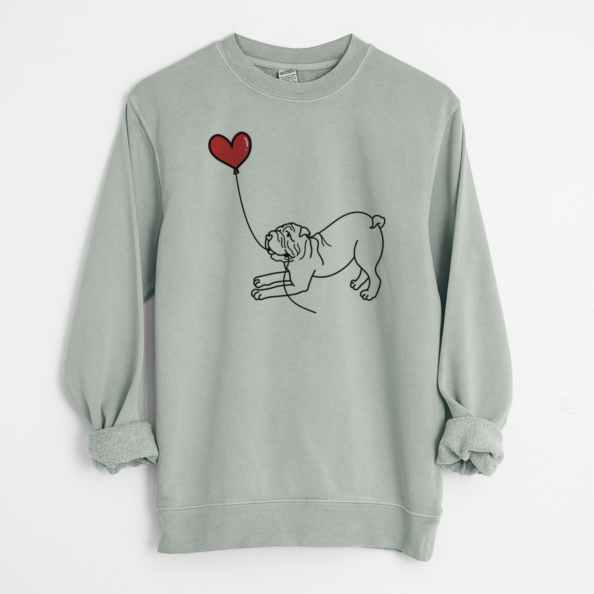 Shar Pei Heart String - Unisex Pigment Dyed Crew Sweatshirt