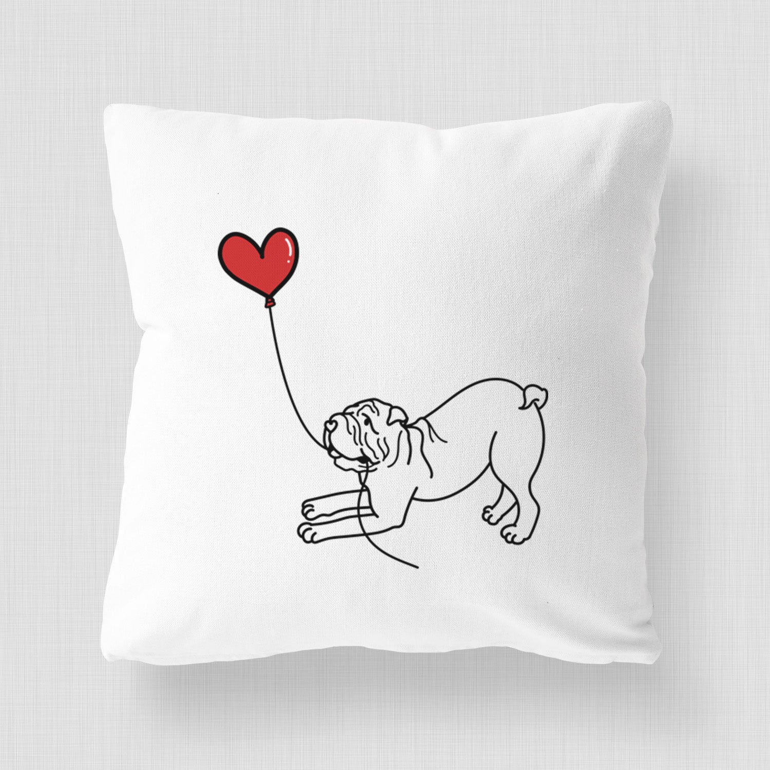 Shar Pei Heart String - Throw Pillow Cover