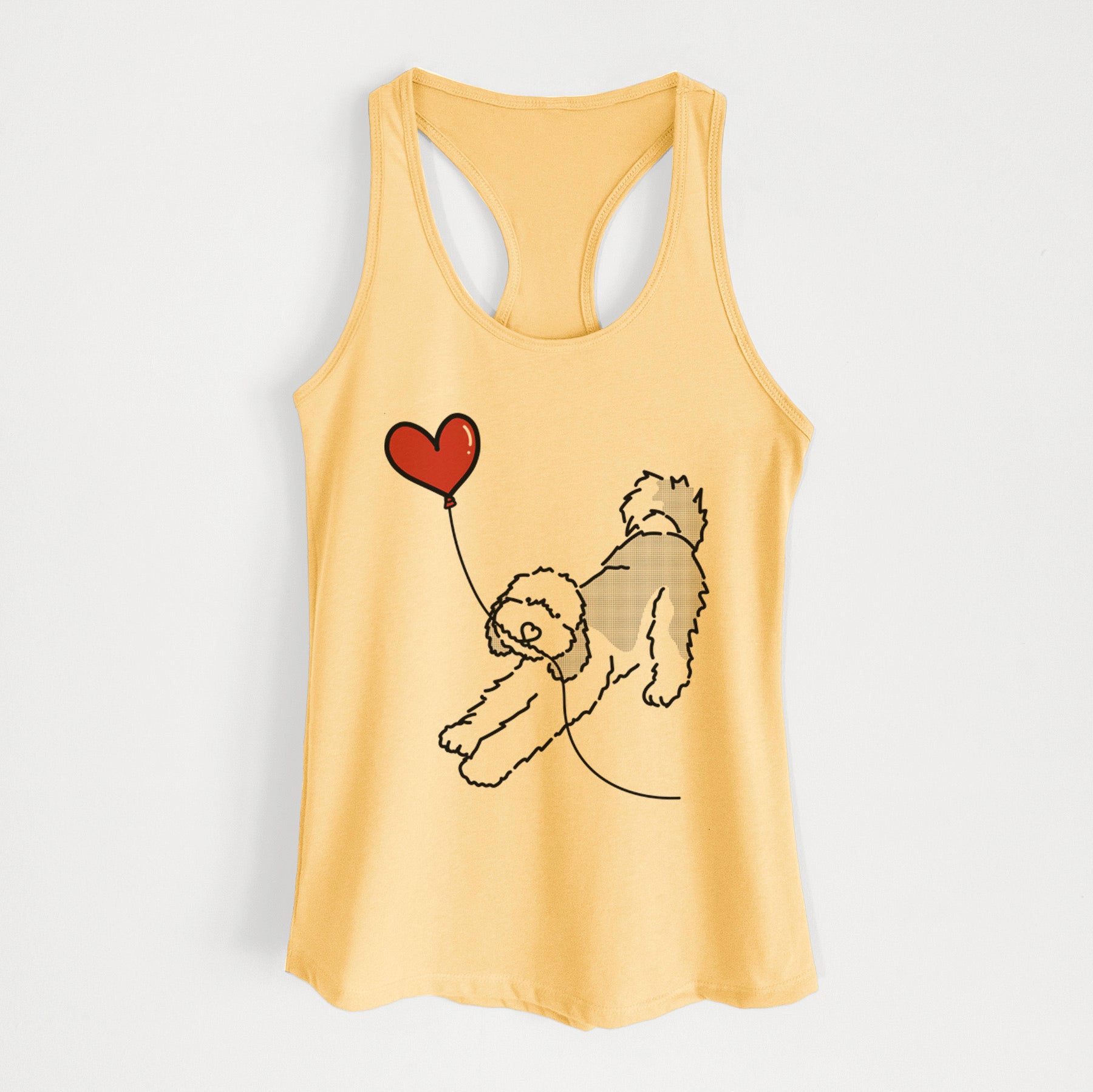 Sheepadoodle Heart String - Women's Racerback Tanktop