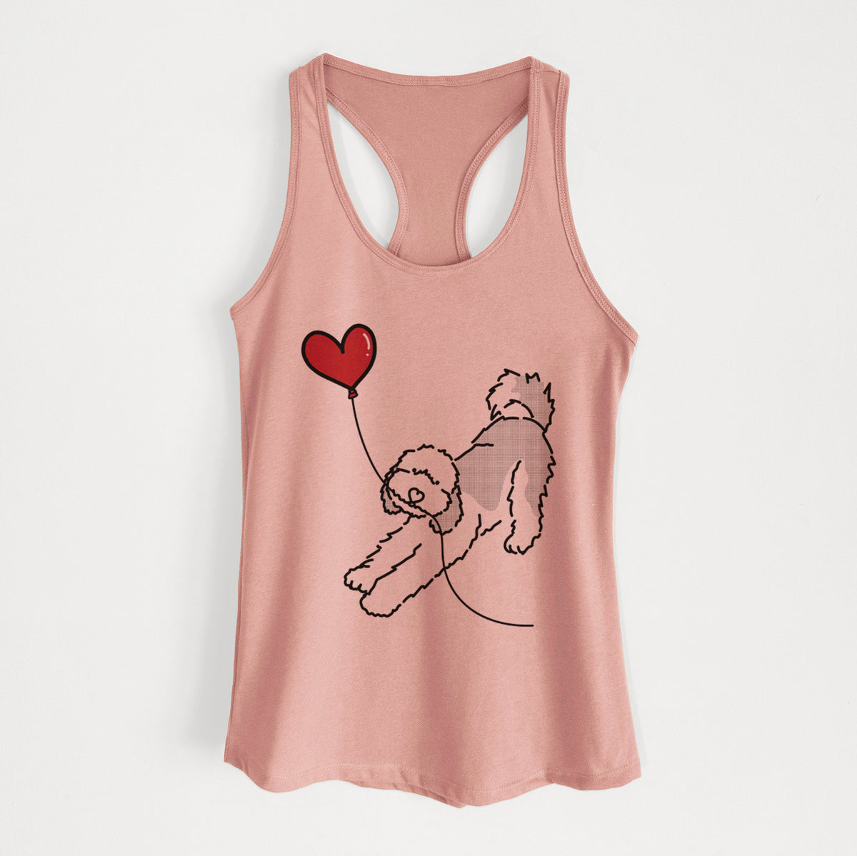 Sheepadoodle Heart String - Women&#39;s Racerback Tanktop