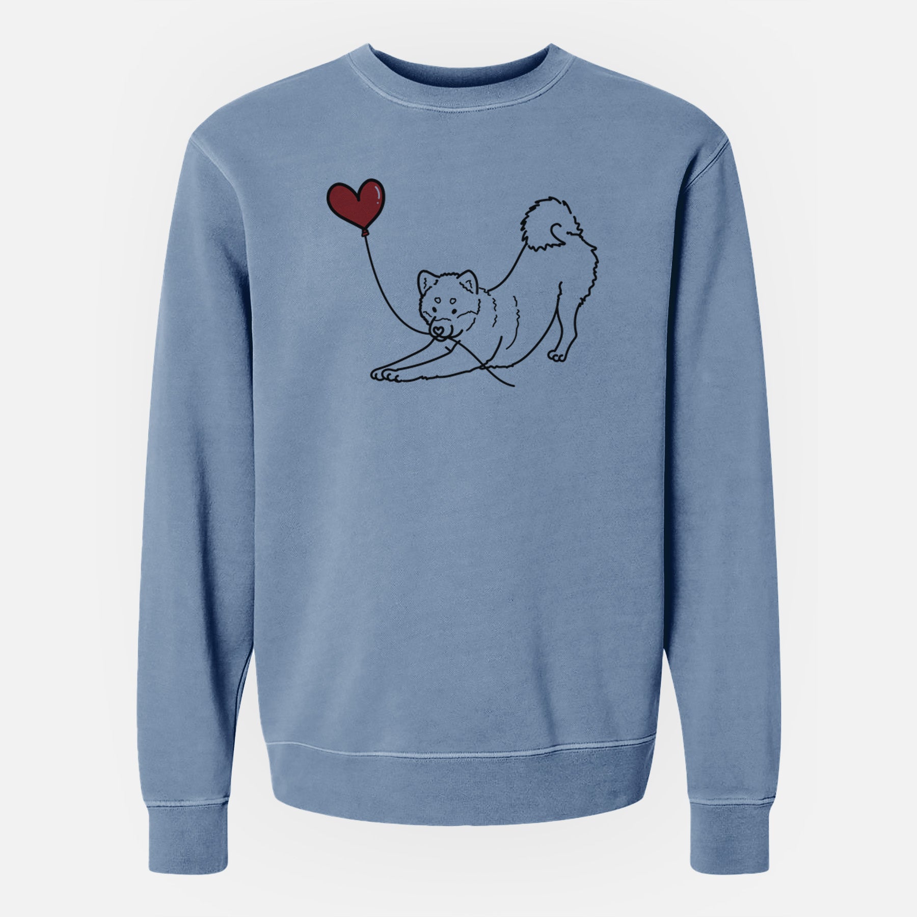 Shiba Inu Heart String - Unisex Pigment Dyed Crew Sweatshirt