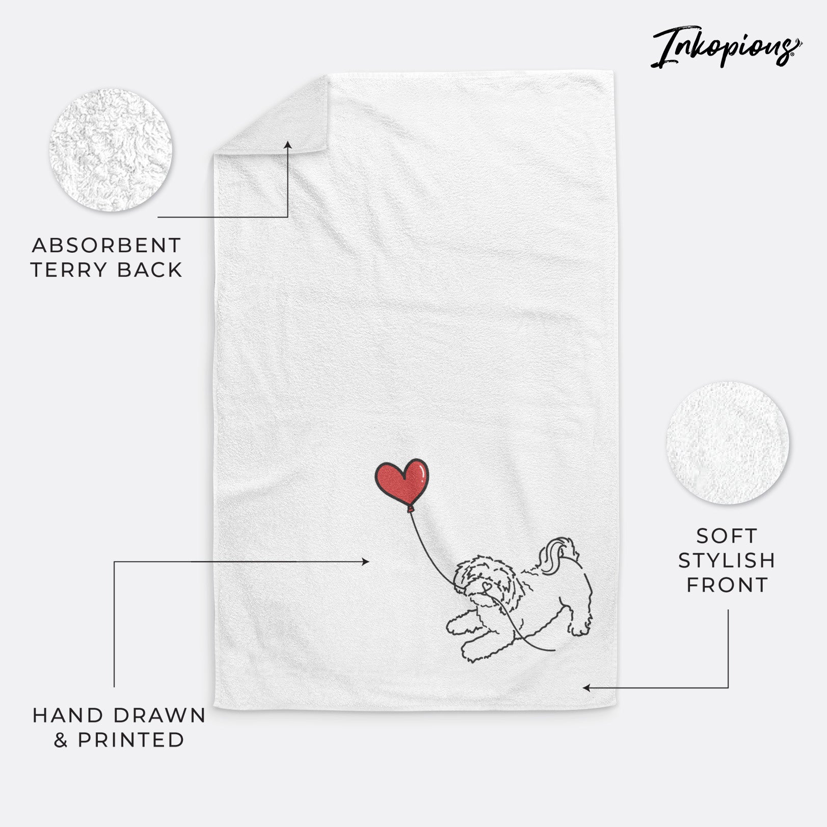 Shihpoo Heart String -  Decorative Hand Towel